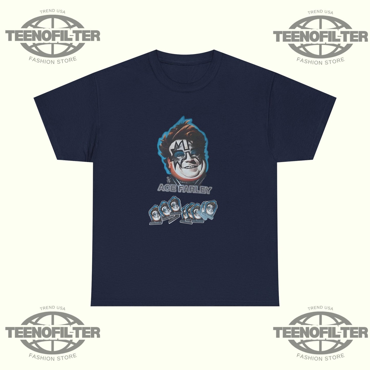 Funny Fat Ace Frehley KISS Legend T-Shirt – Tee for Rock Fans Who Love Iconic Guitar Gods Printify