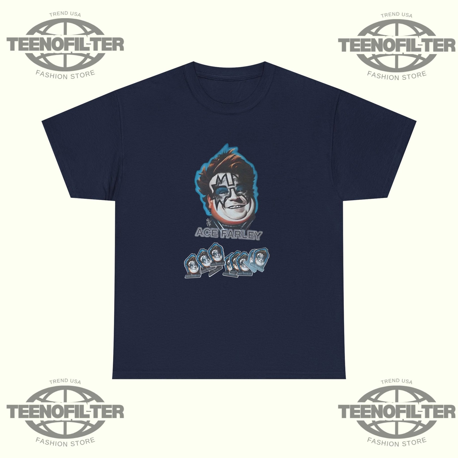 Funny Fat Ace Frehley KISS Legend T-Shirt – Tee for Rock Fans Who Love Iconic Guitar Gods Printify