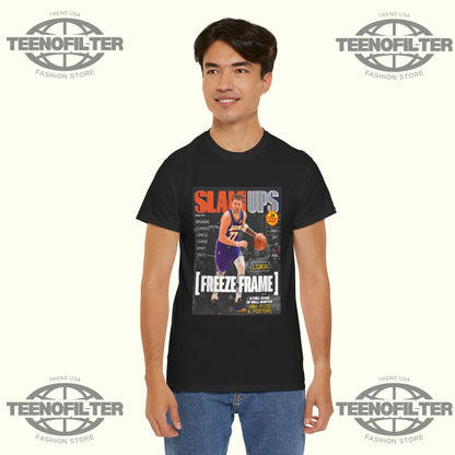 SLAMUPs Luka Dončić Magazine T-Shirt – NBA Streetwear Essential Printify