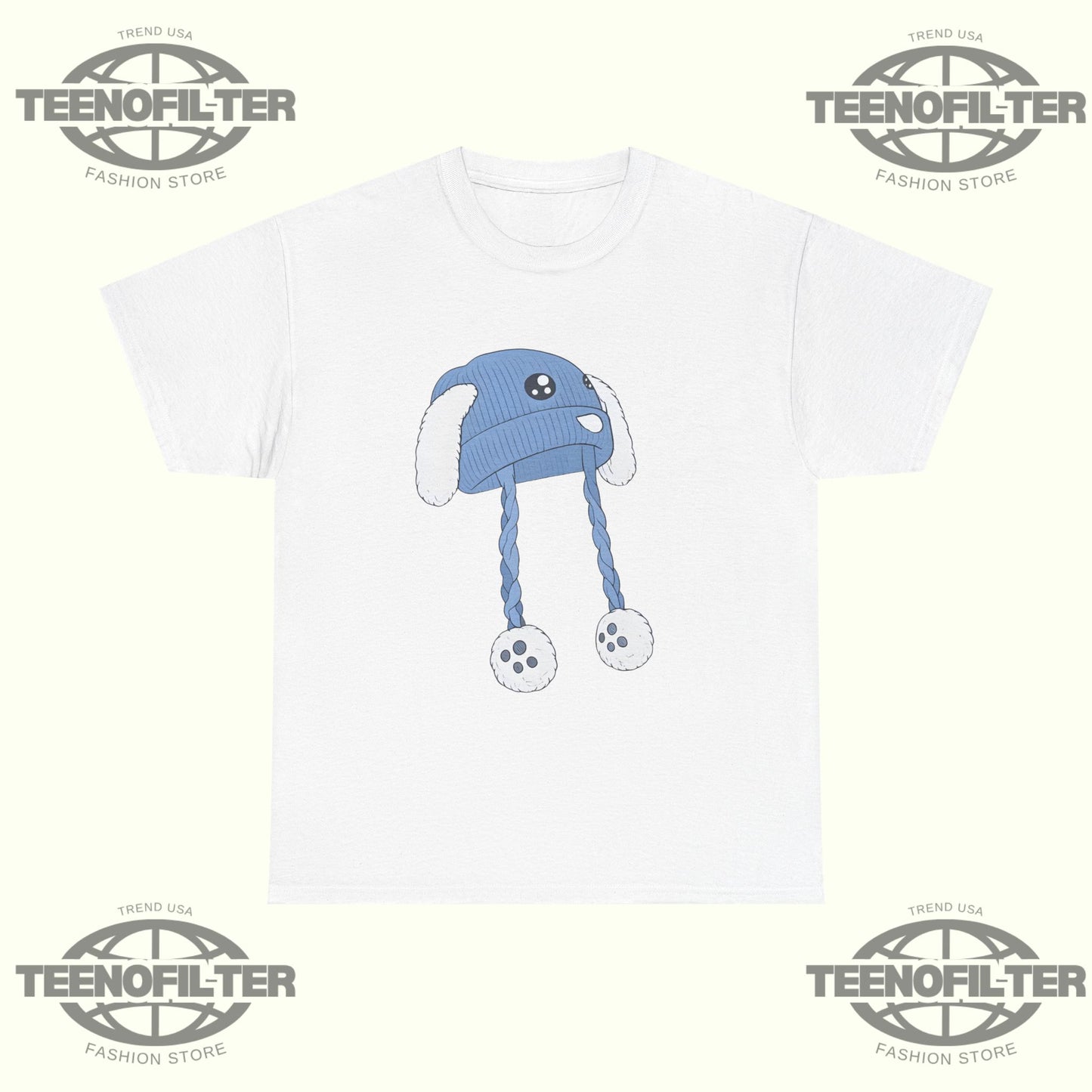 Anti Ice Chinga La Migra Blue Bunny Hat T-Shirt - Tee No Filter