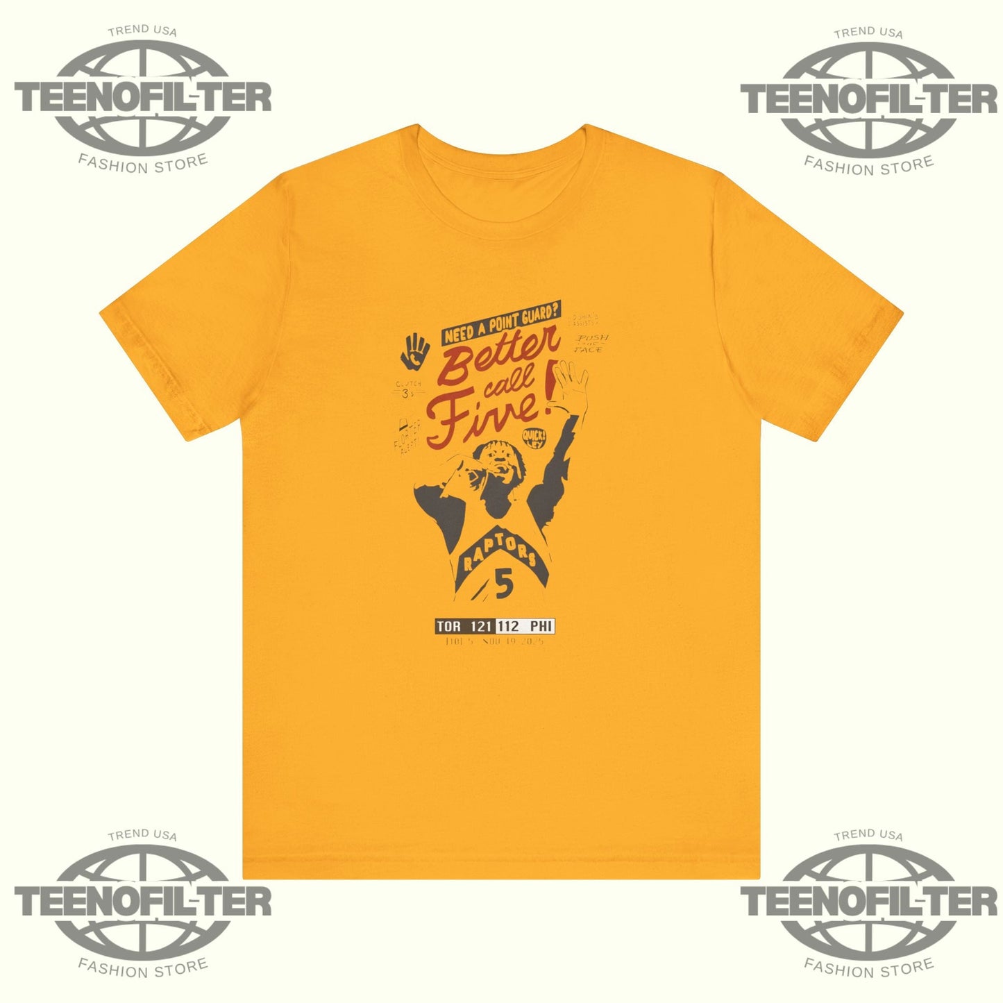 Raptors Better Call Five Immanuel Quickley T-shirt Printify