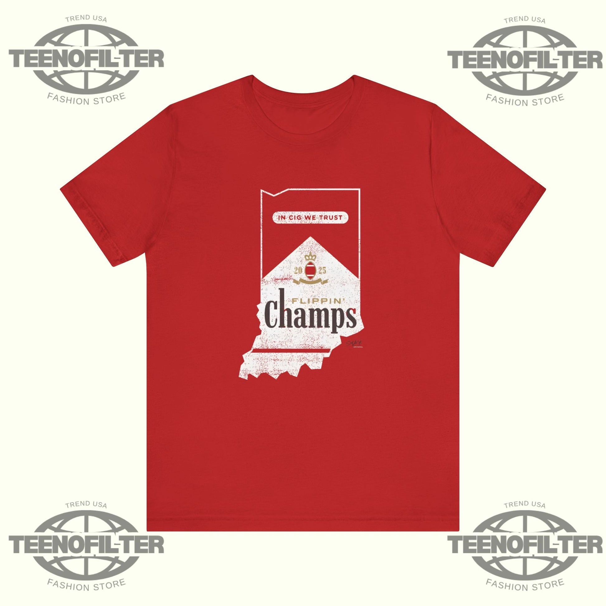 Flippin Champs Indiana College Football Fans T-Shirt Printify