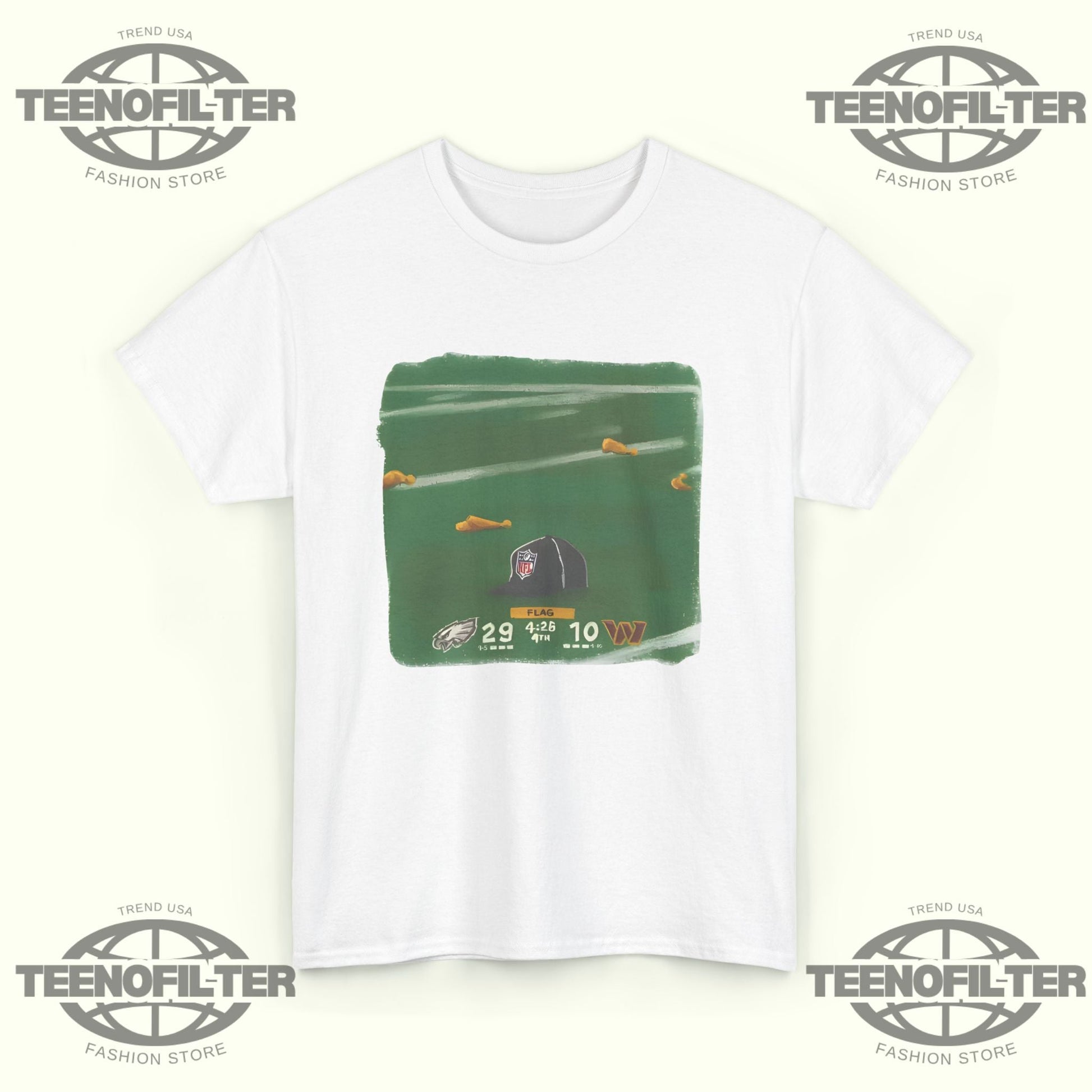 Eagles vs Commanders Hat On The Field T-shirt Printify