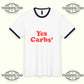 Yes Carbs Ringer T-Shirt – 1970s Athletic Aesthetic Inspired by Harry Styles - Tee No Filter