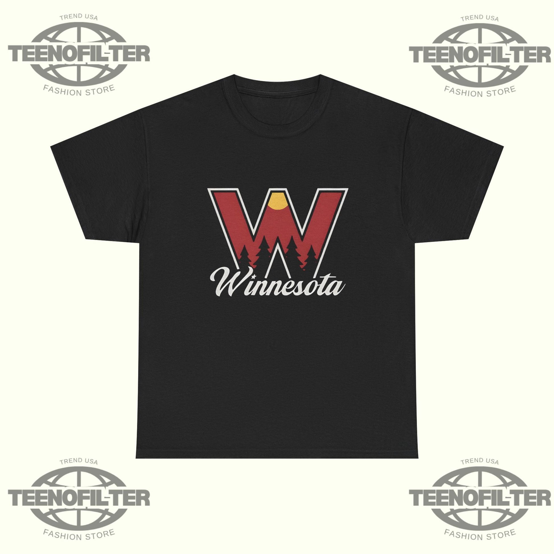 Winnesota W Hockey T-Shirt – Tee Supporting Minnesota Hockey Culture Printify