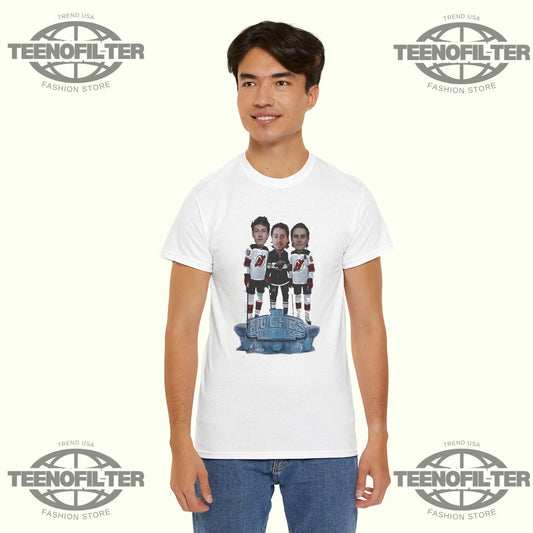 Jack Hughes Luke Hughes Quinn Hughes The Hughes Bowl caricature T-Shirt - Tee No Filter