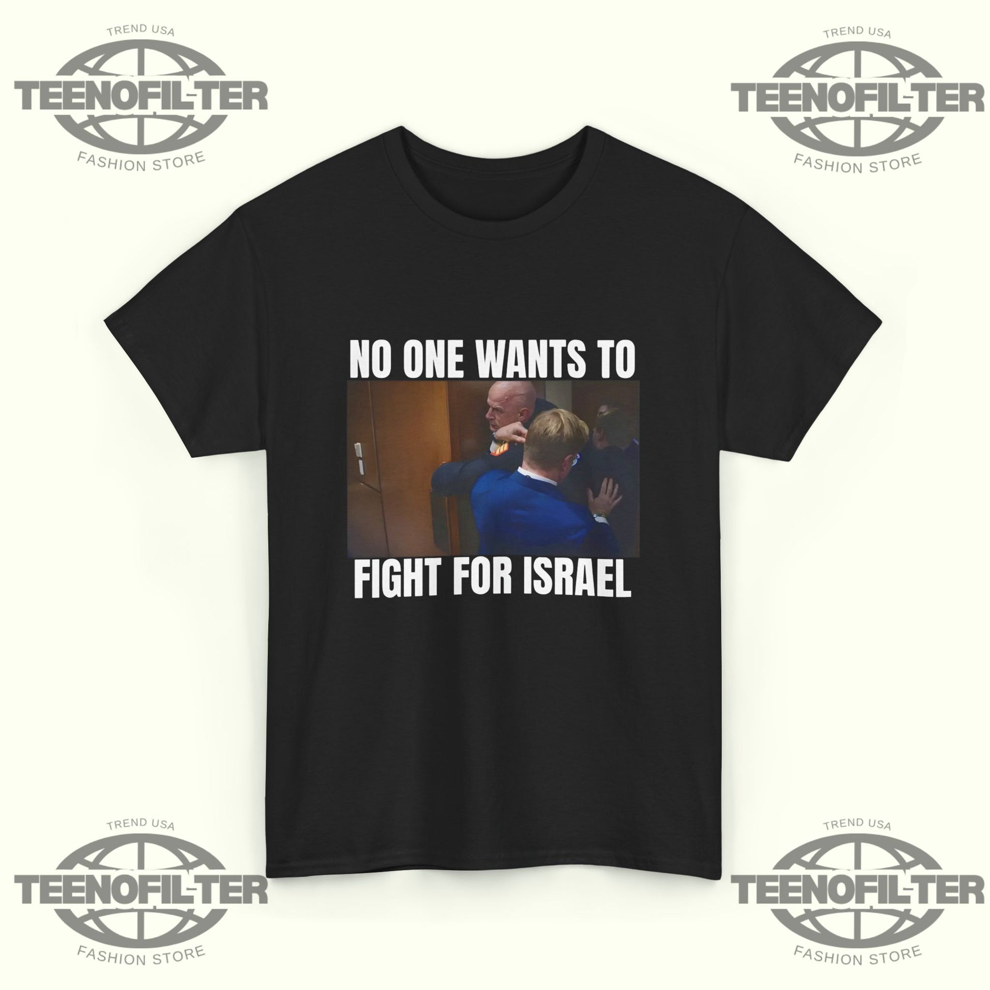 Brian McGinnis “No One Wants to Fight for Israel” Political Quote T-Shirt – Viral Statement Graphic Tee - Tee No Filter