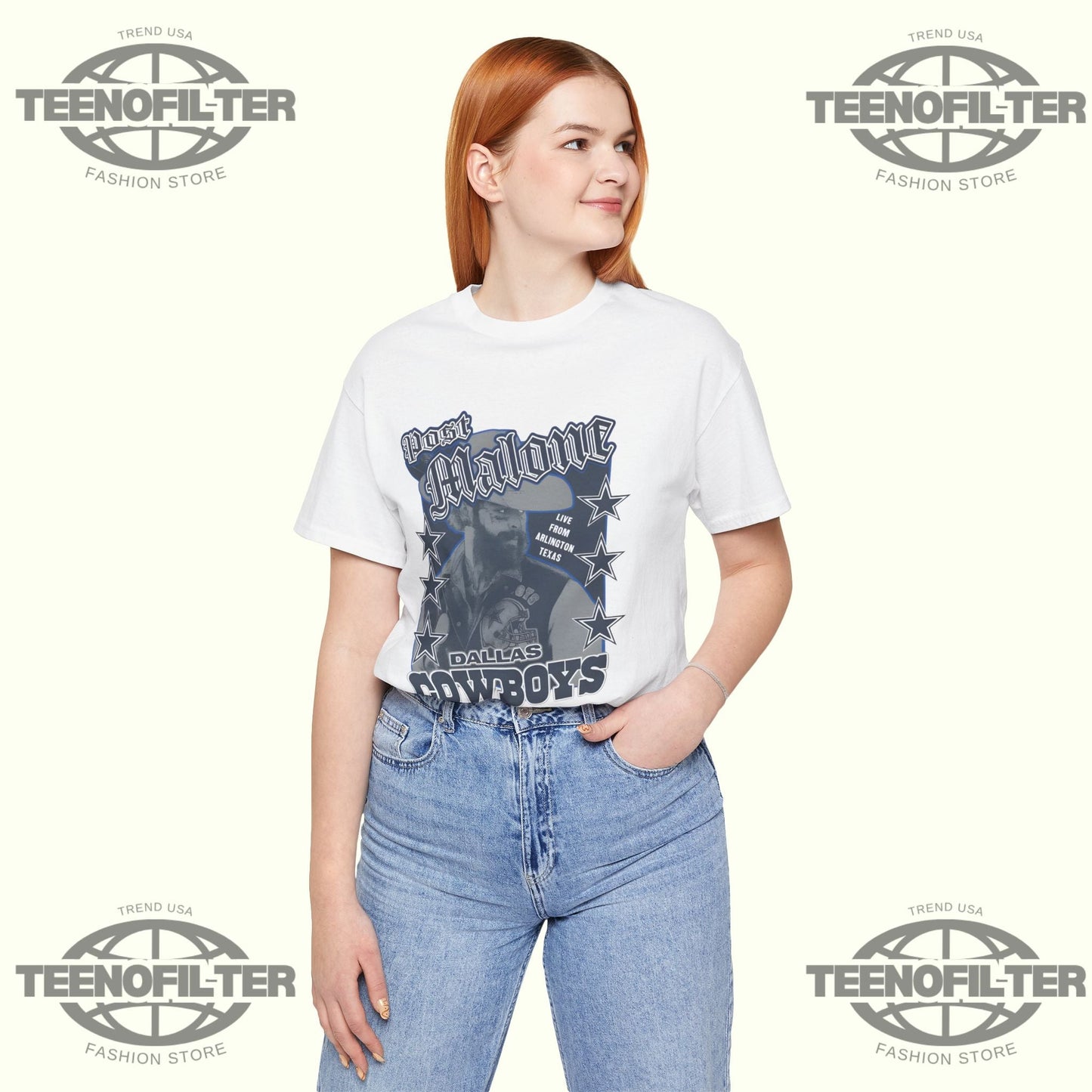 Post Malone Dallas Cowboys T-Shirt Printify