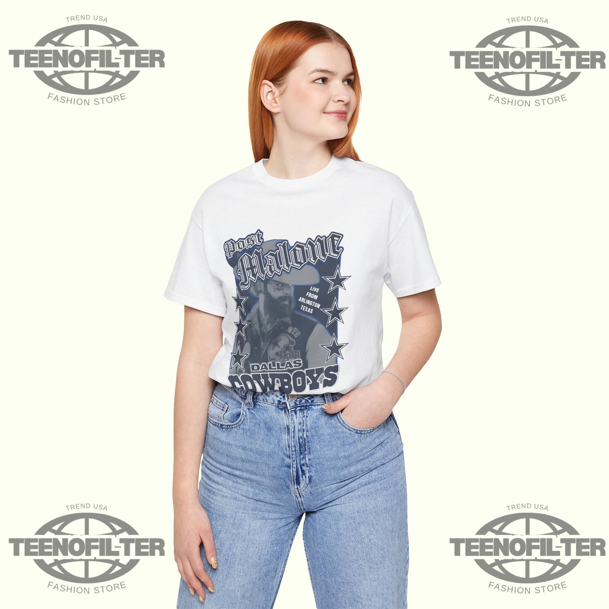 Post Malone Dallas Cowboys T-Shirt Printify