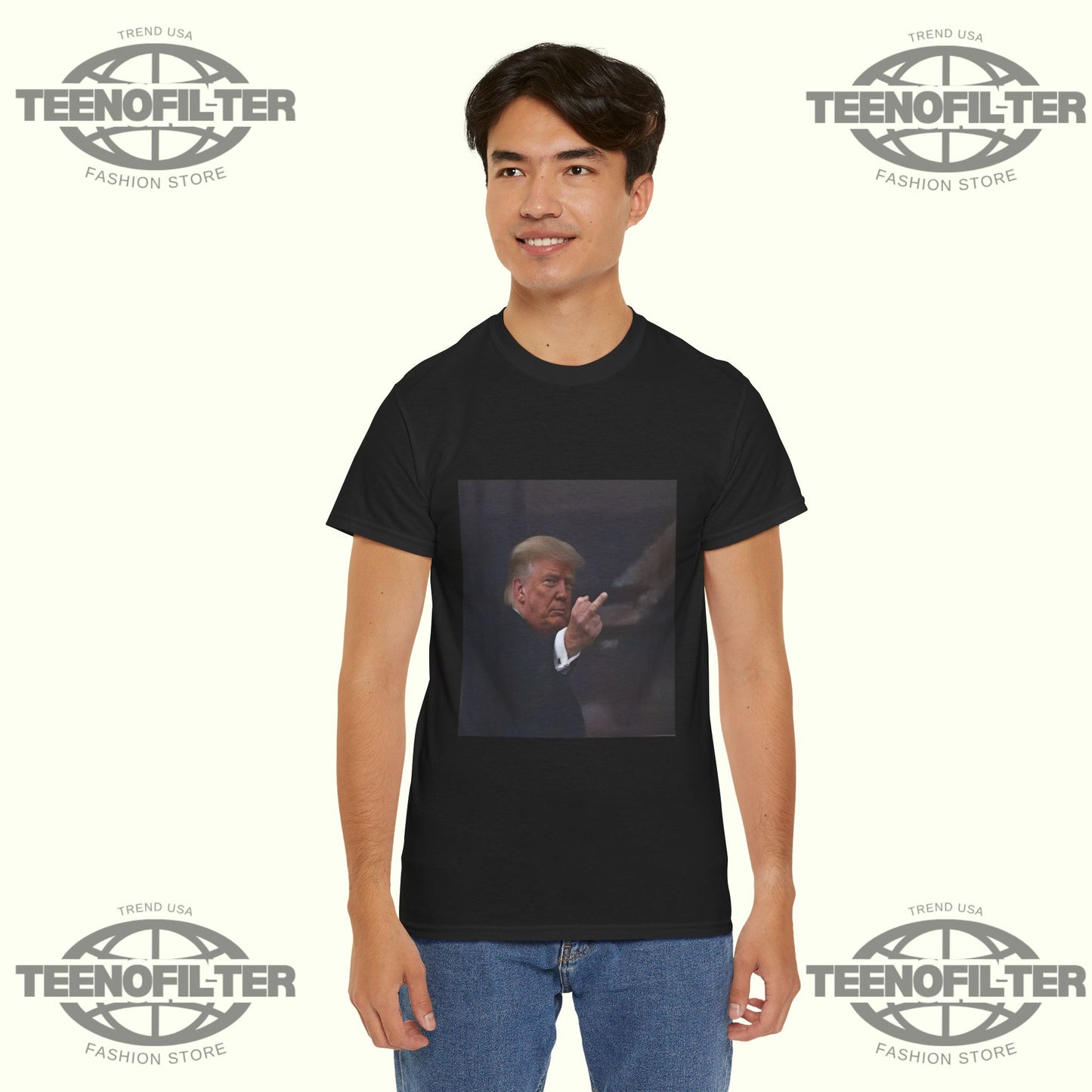 Trump Middle Finger T-Shirt - Tee No Filter
