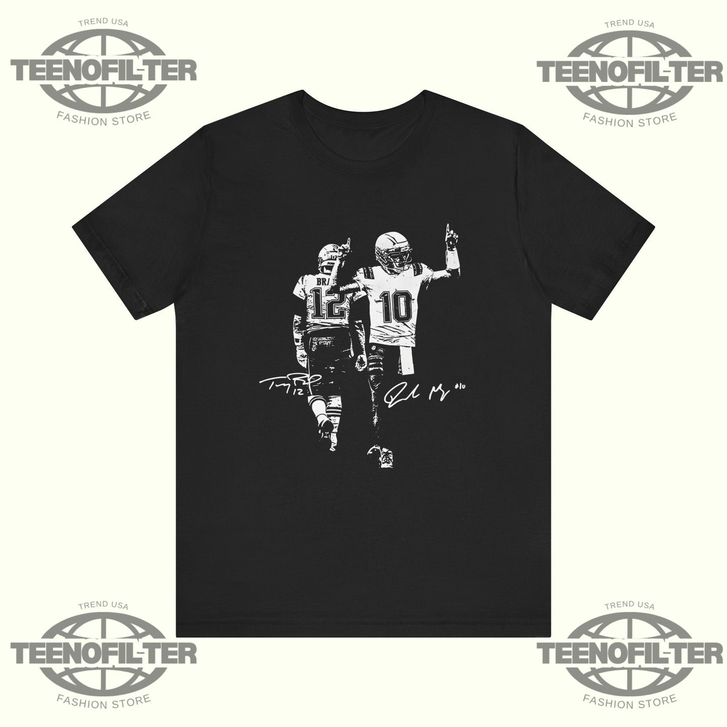 Drake Maye And Tom Signature T-Shirt Printify