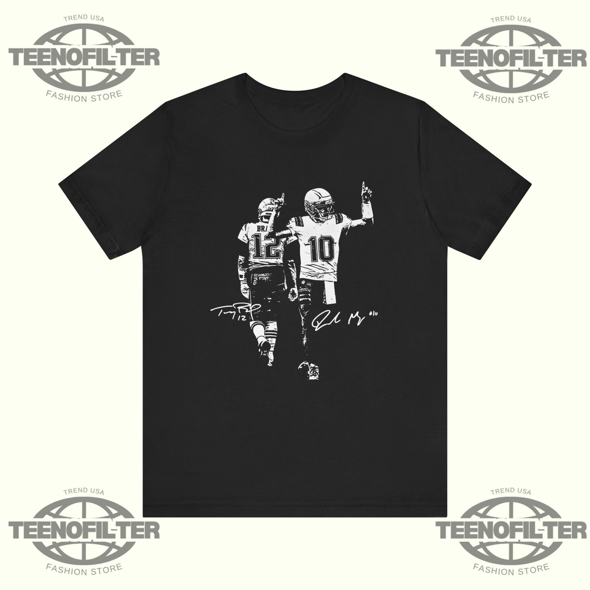 Drake Maye And Tom Signature T-Shirt Printify