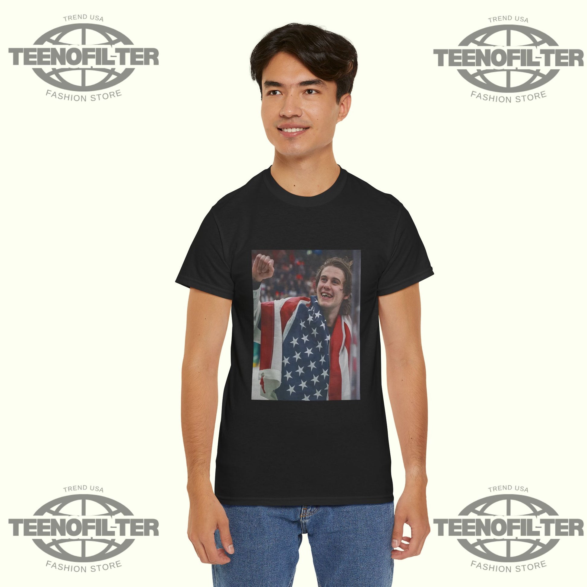 Jack Hughes OT Winner Teeth T-Shirt – 2026 Winter Olympics Milano Cortina Tribute - Tee No Filter