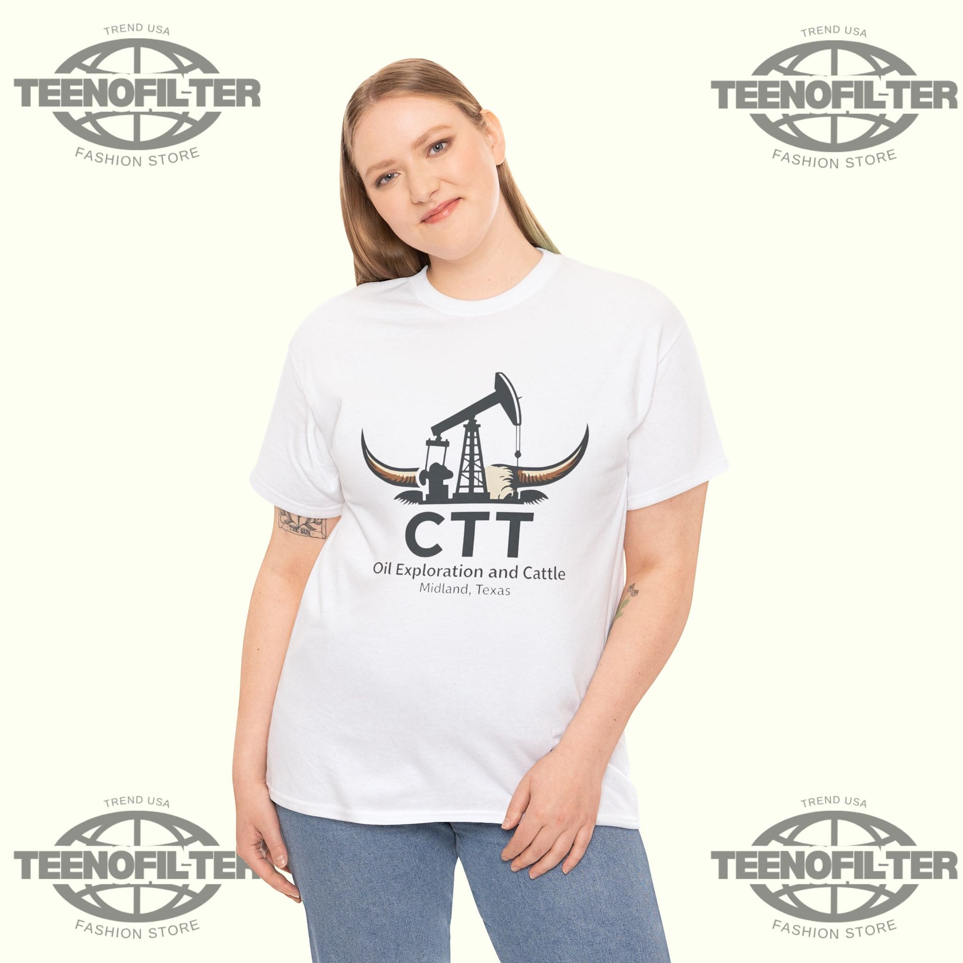 Ctt Oil Exploration and Cattle Midland Texas T-Shirt - Tee No Filter