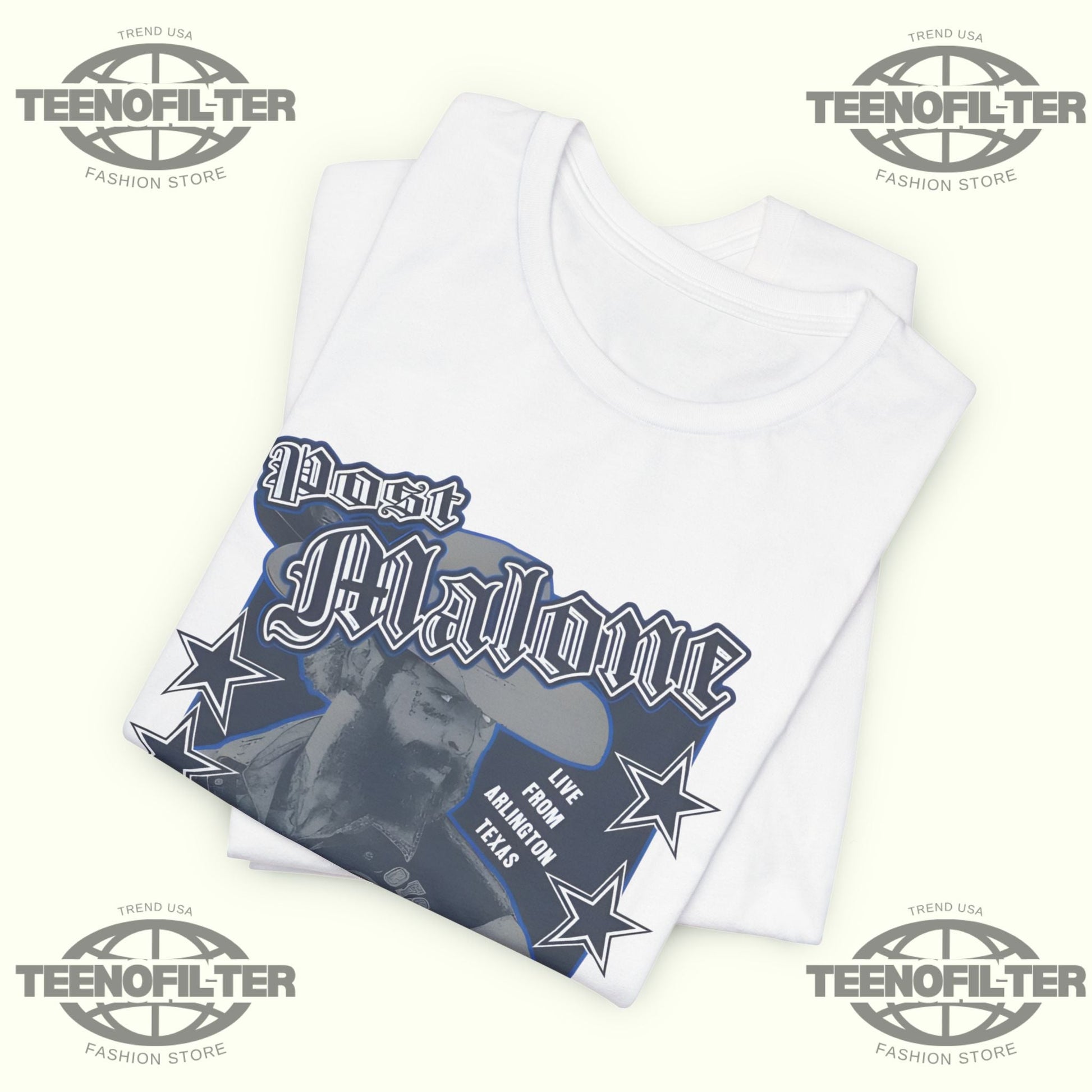Post Malone Dallas Cowboys T-Shirt Printify