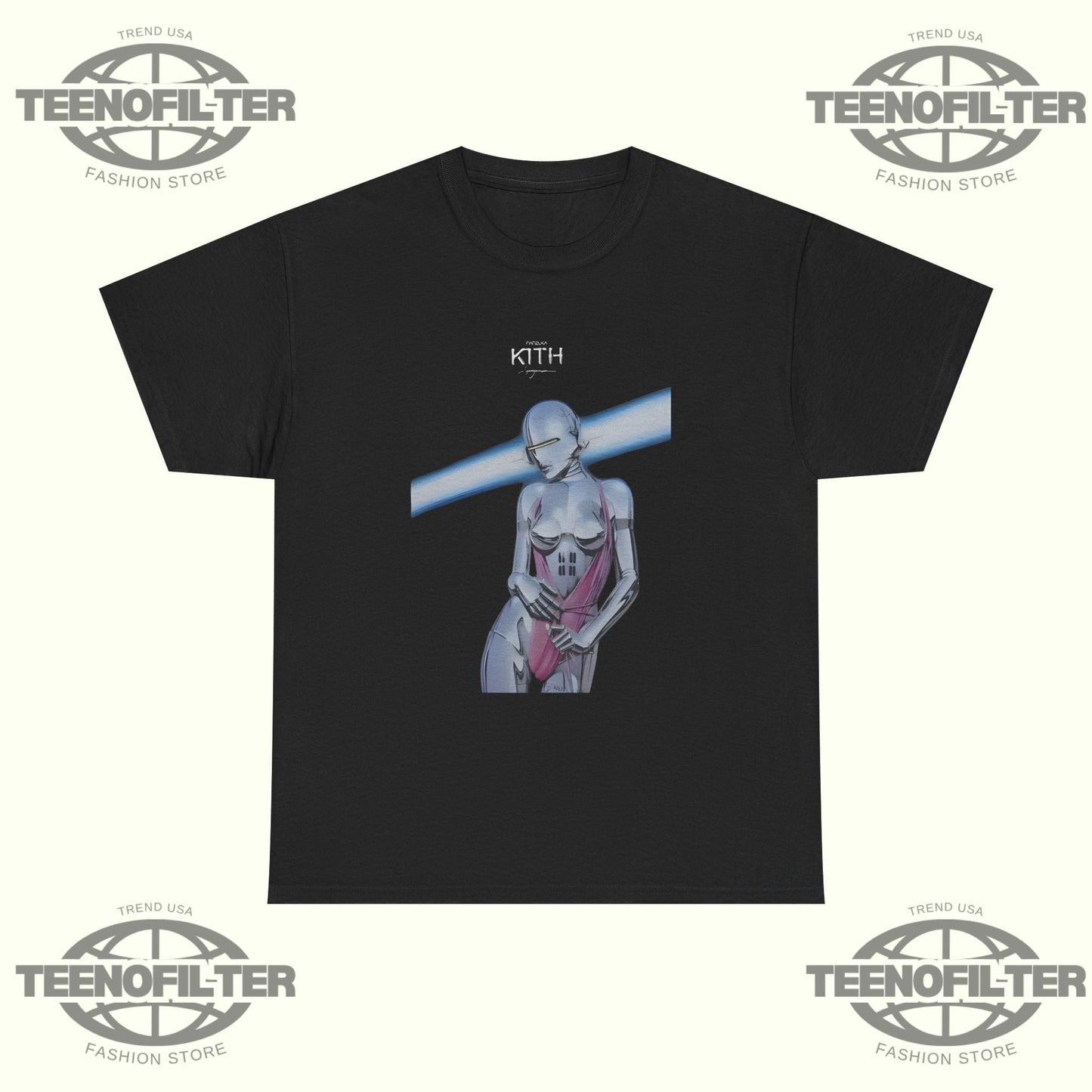 Julio Rodriguez Kith T-Shirt – Futuristic Artwear Statement Inspired by Sorayama Aesthetics Printify