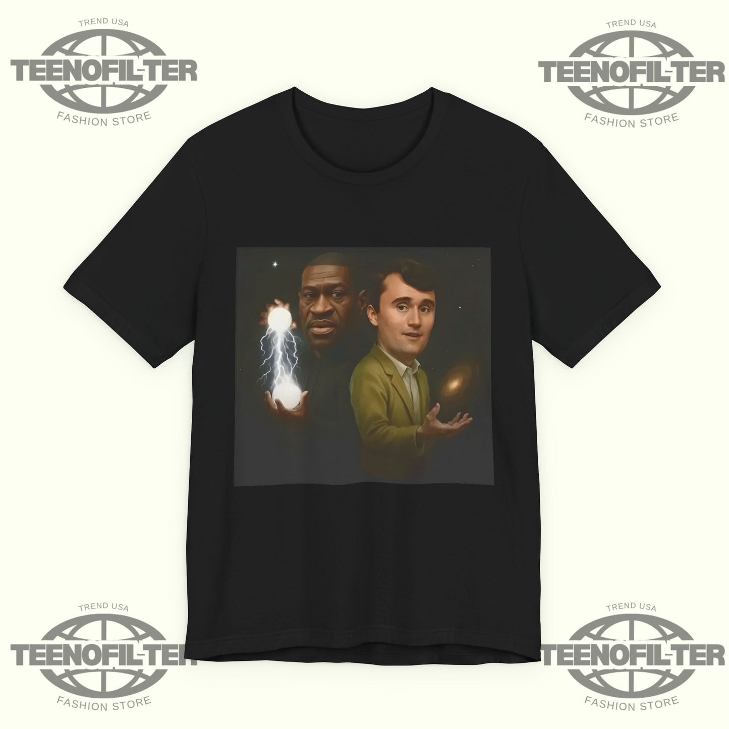 George Floyd And Charlie Kirk Wizard T-Shirt Printify