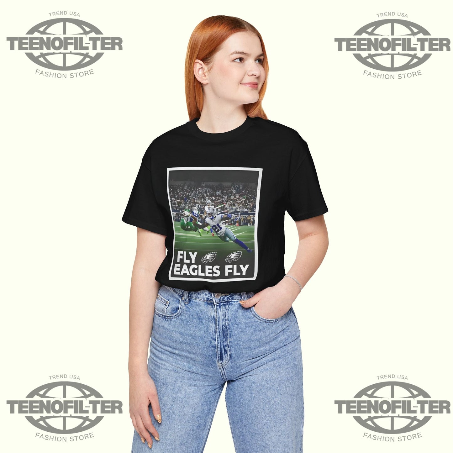 DeVonta Smith Touchdown Fly Eagles Fly T-Shirt Printify