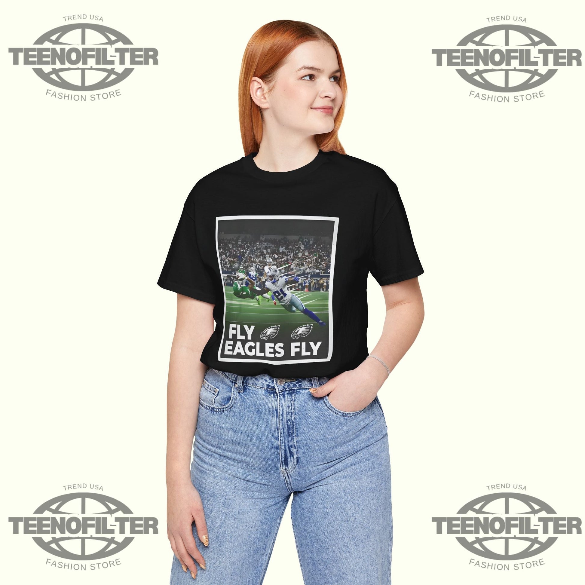 DeVonta Smith Touchdown Fly Eagles Fly T-Shirt Printify