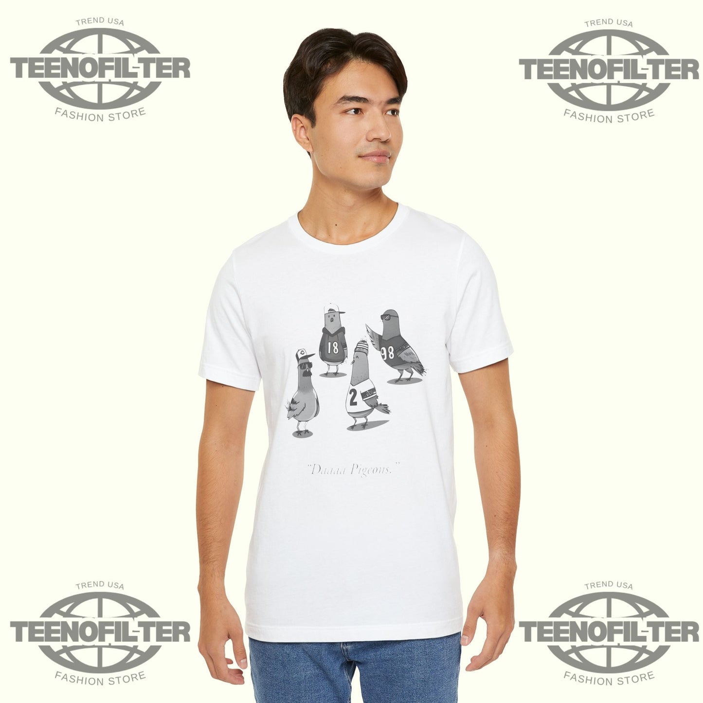 Chicago Bears Daaaa Pigeons T-Shirt Printify