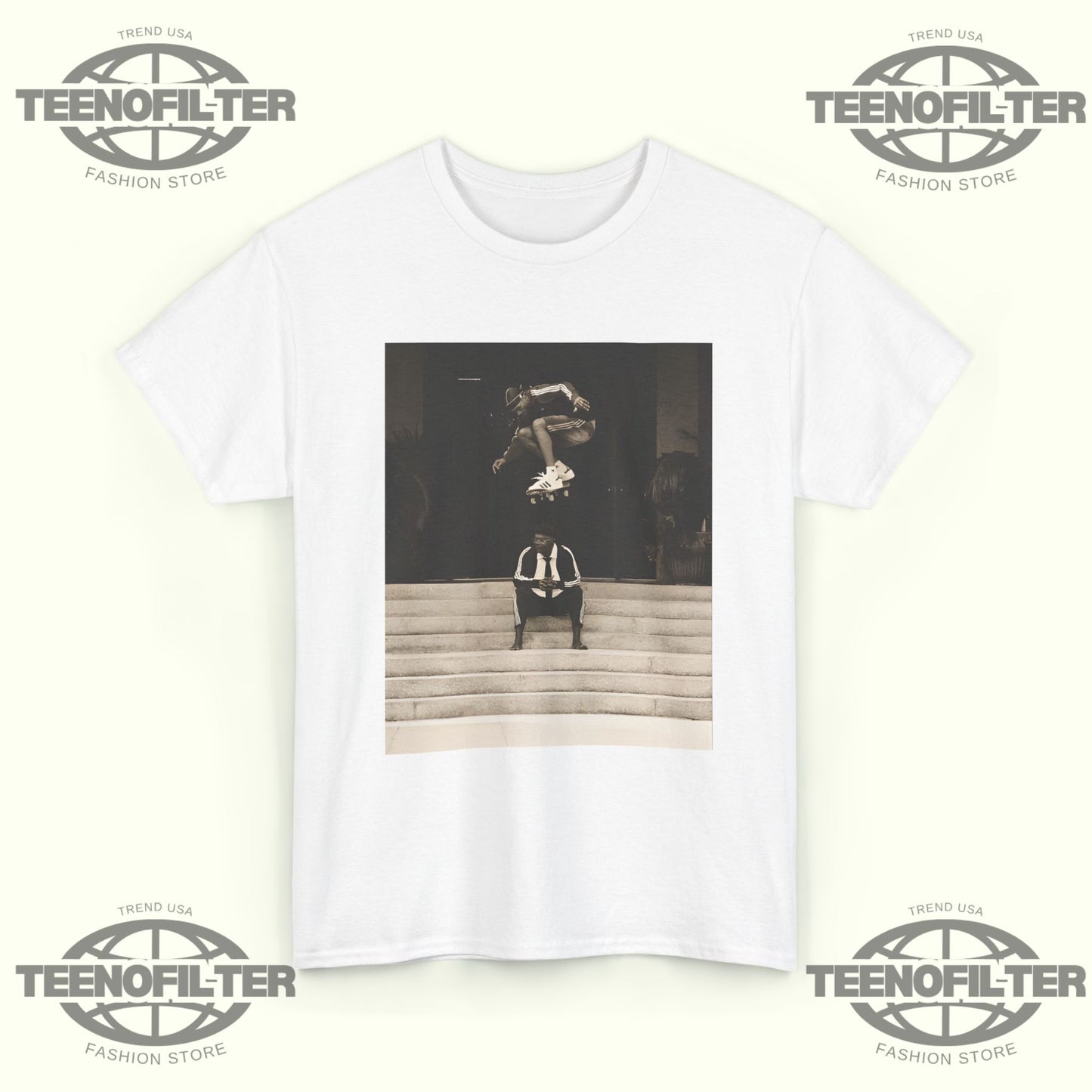 Bad MFs Tyshawn & Samuel L. T‑Shirt — High‑Contrast Ollie Over Serenity Photo Graphic Tee - Tee No Filter