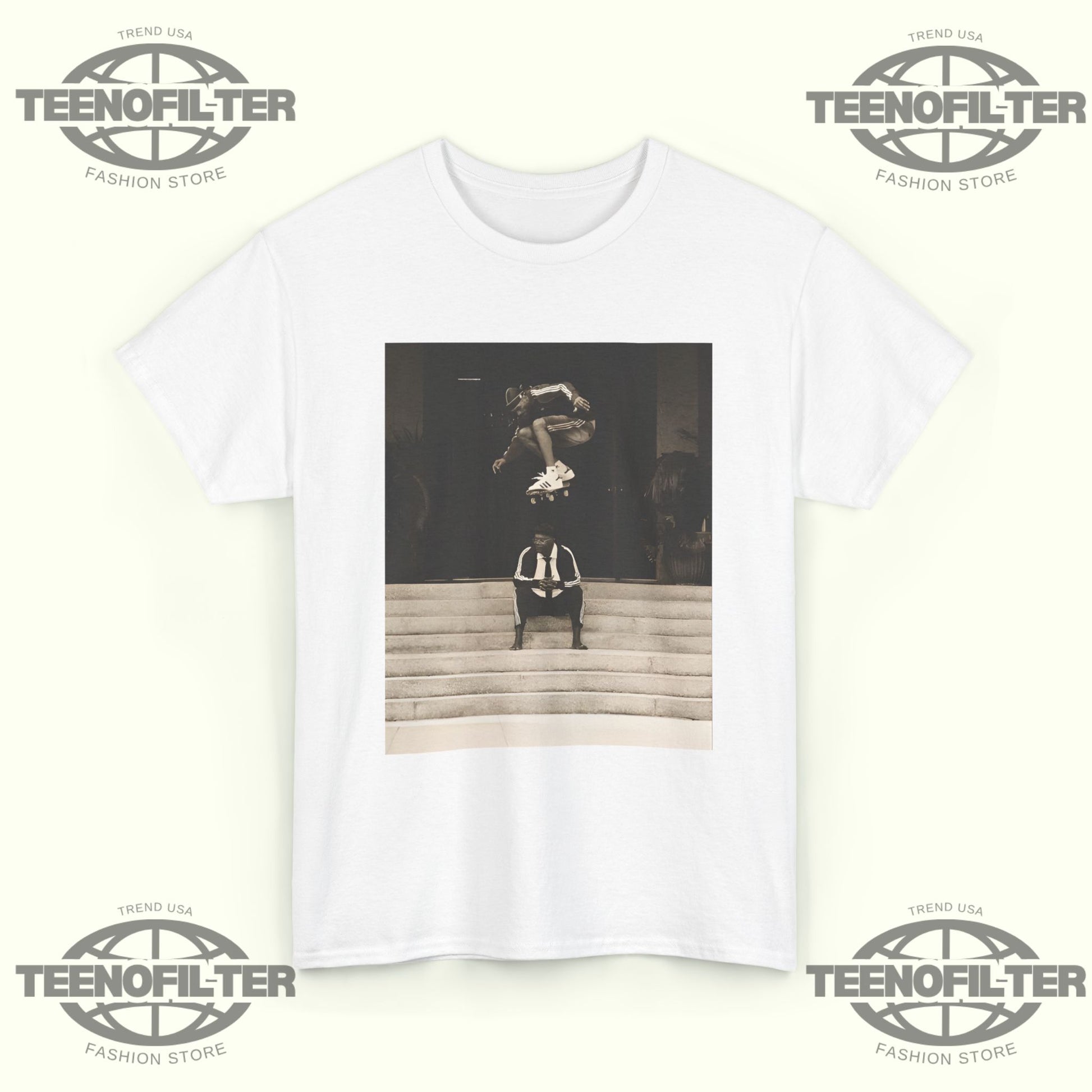 Bad MFs Tyshawn & Samuel L. T‑Shirt — High‑Contrast Ollie Over Serenity Photo Graphic Tee - Tee No Filter