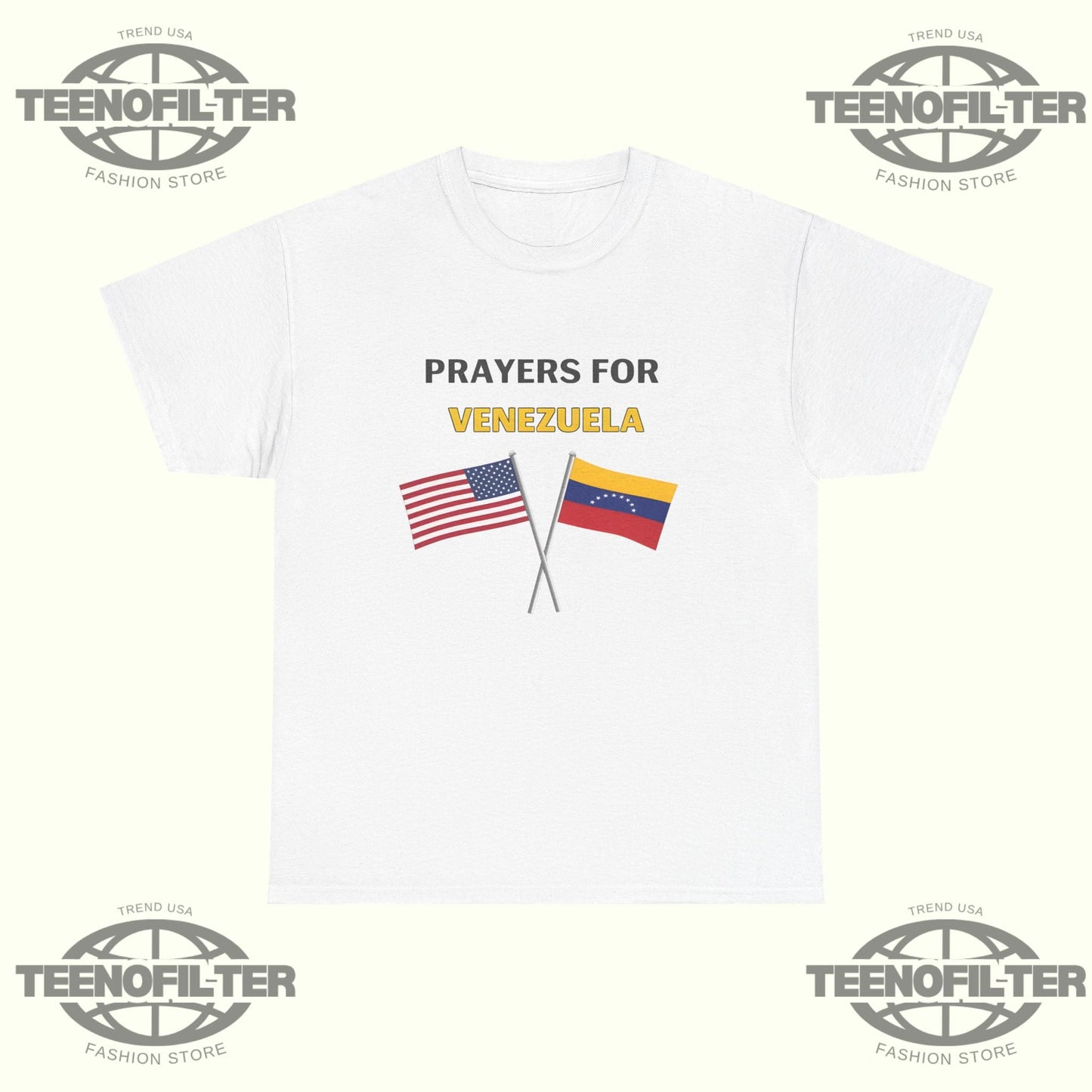 Prayer For Venezuela T-Shirt – No War On Venezuela Printify