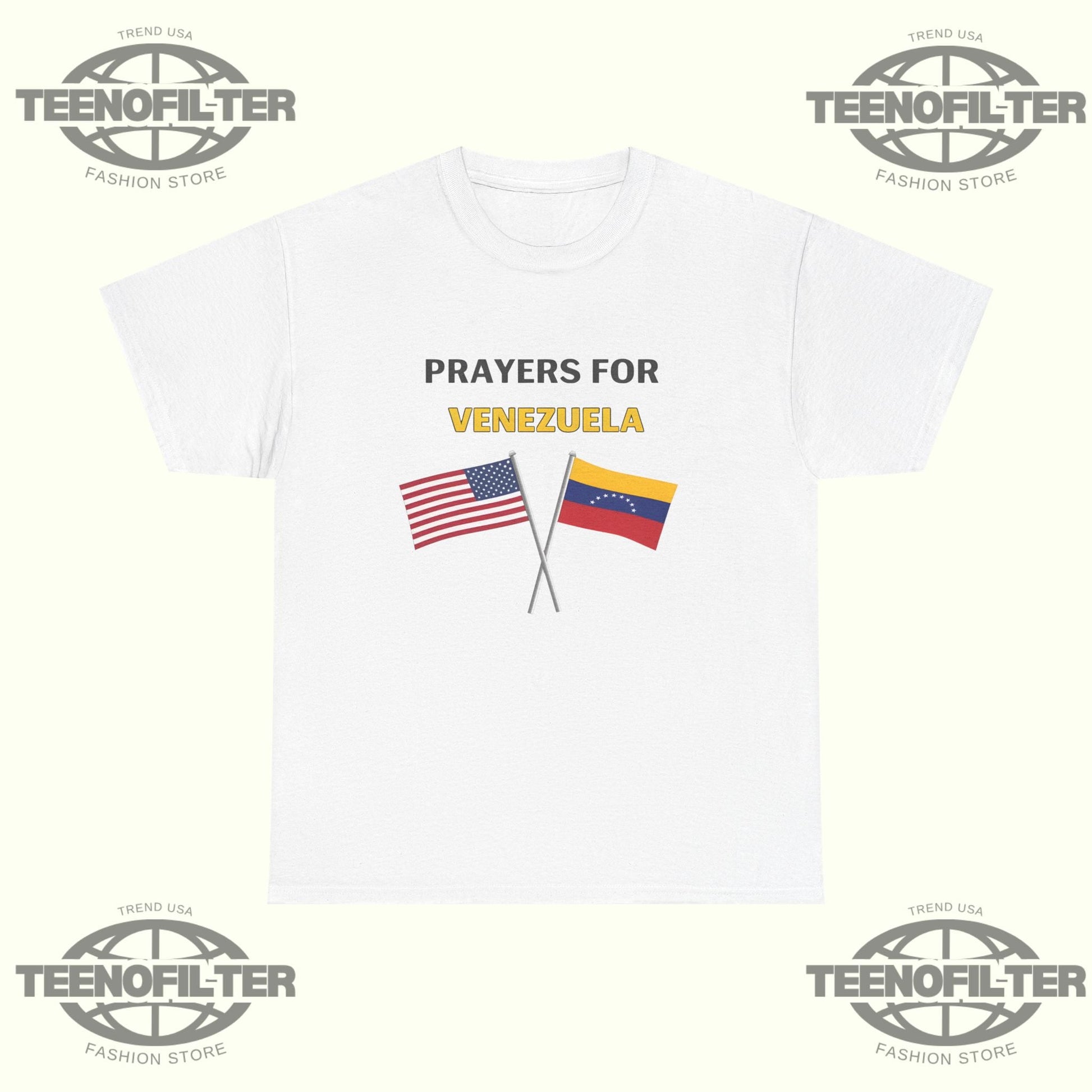 Prayer For Venezuela T-Shirt – No War On Venezuela Printify