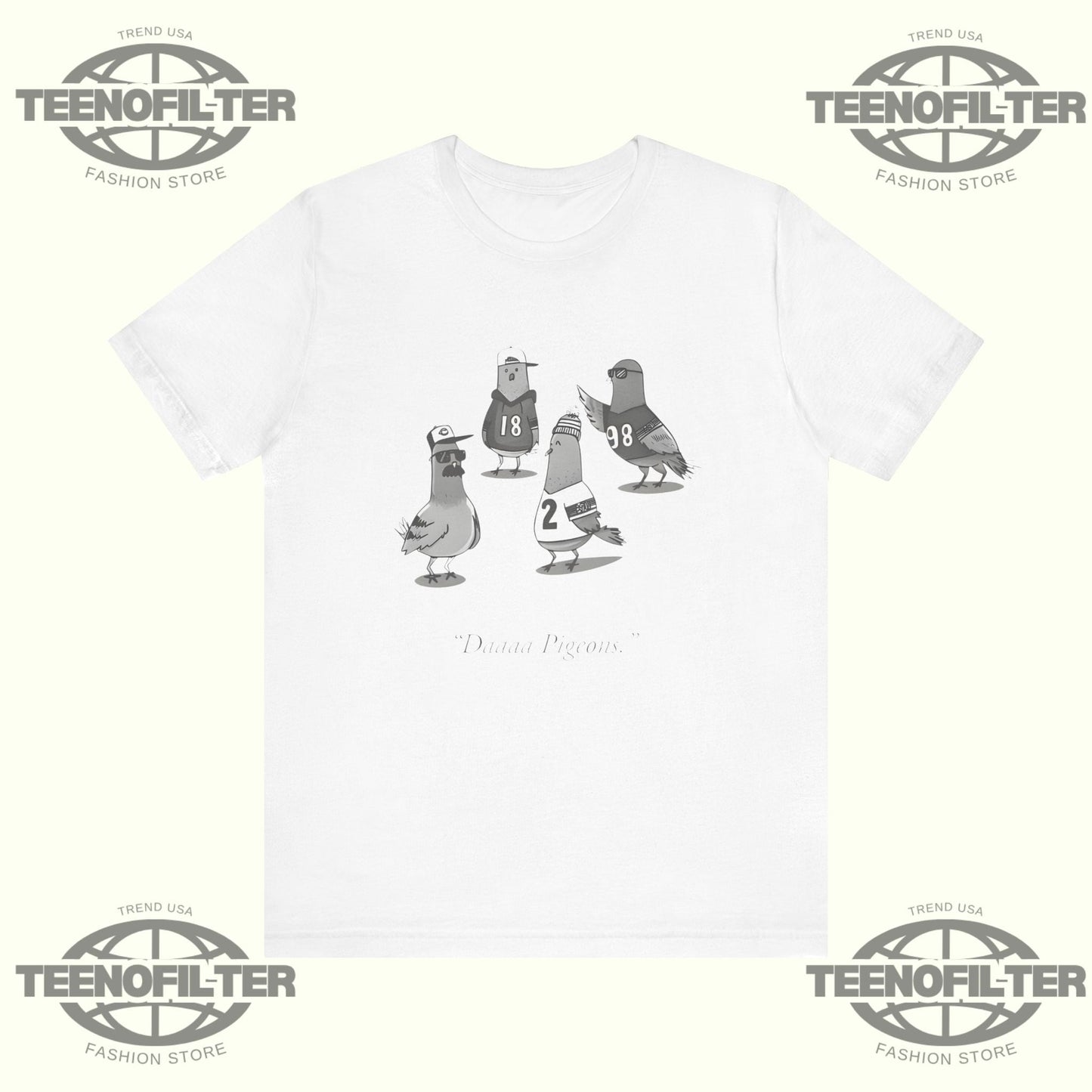 Chicago Bears Daaaa Pigeons T-Shirt Printify