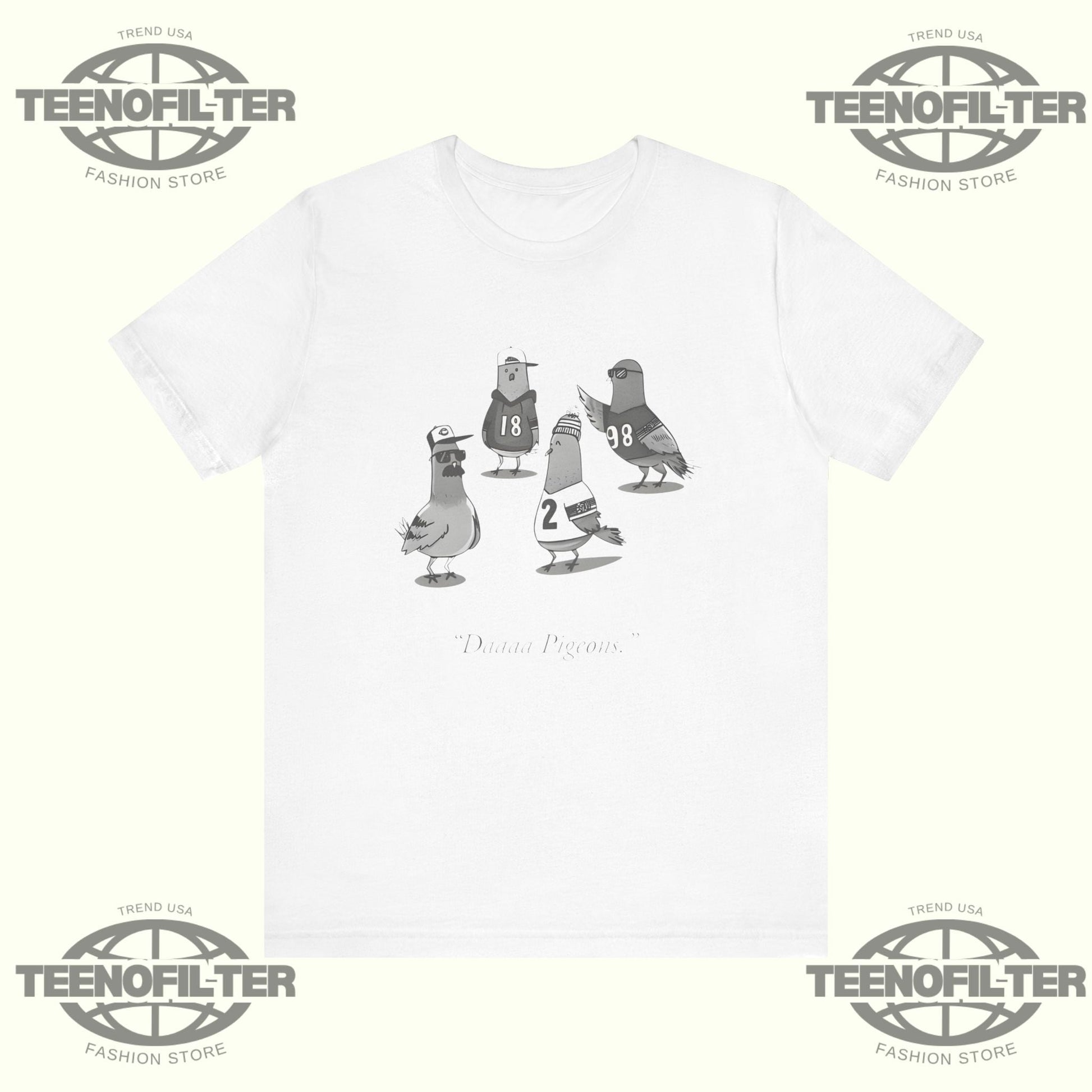 Chicago Bears Daaaa Pigeons T-Shirt Printify