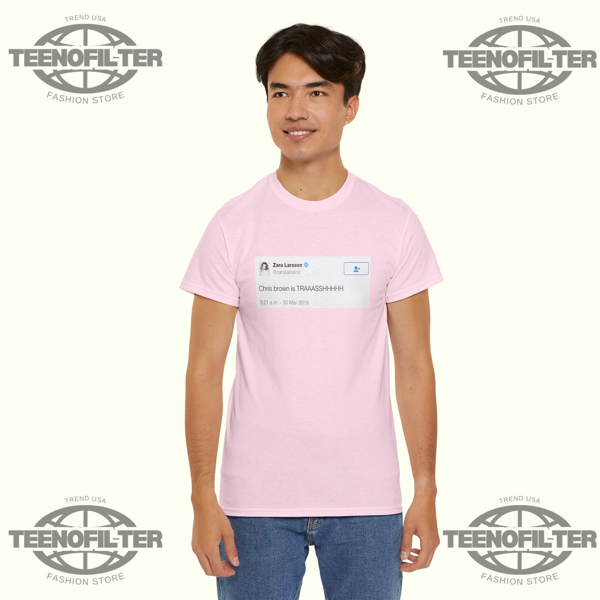 Chris Brown Is Trash T-Shirt – Viral Zara Larsson Tweet Screenshot Graphic Tee - Tee No Filter