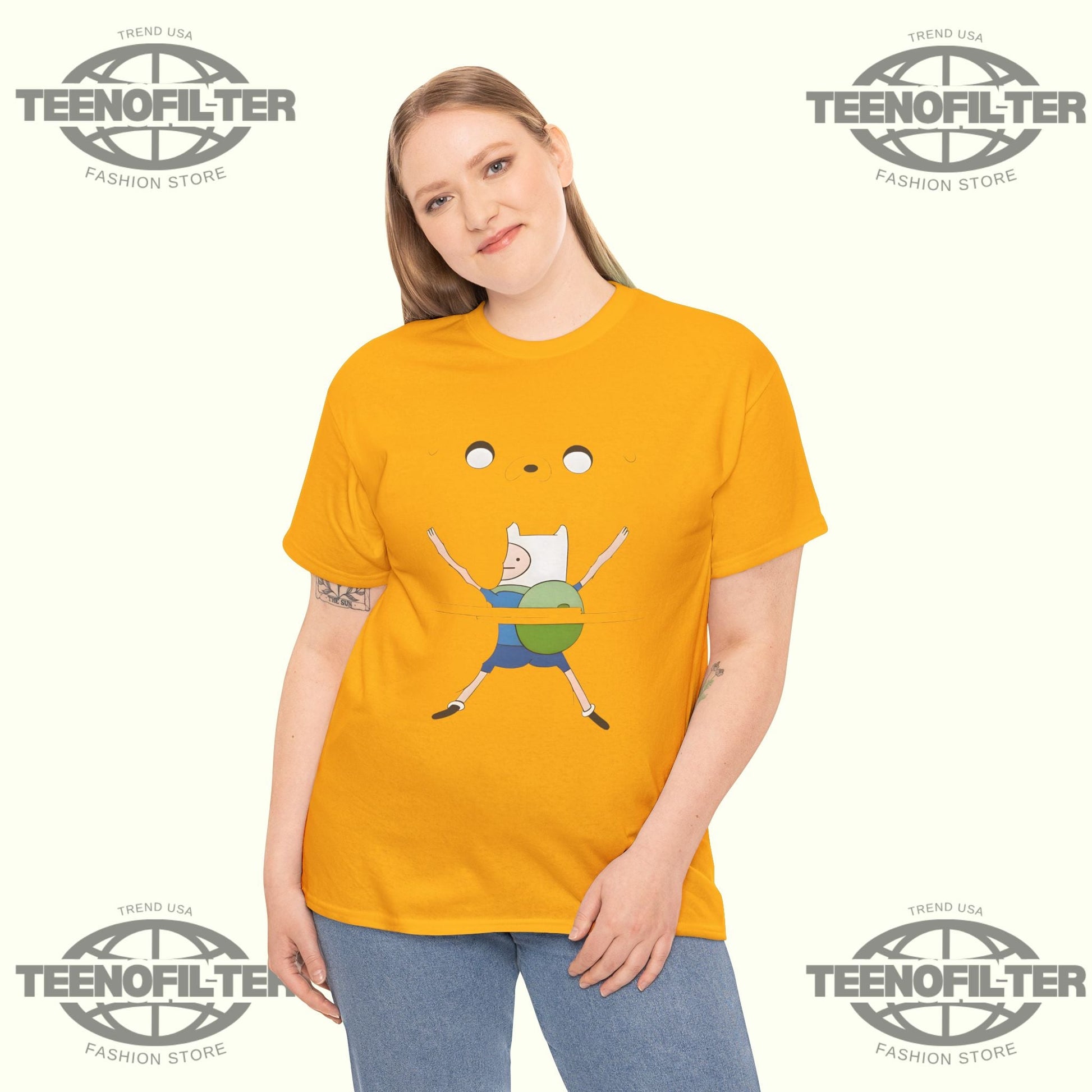 Finn The Human Hug Boobs T-Shirt Printify