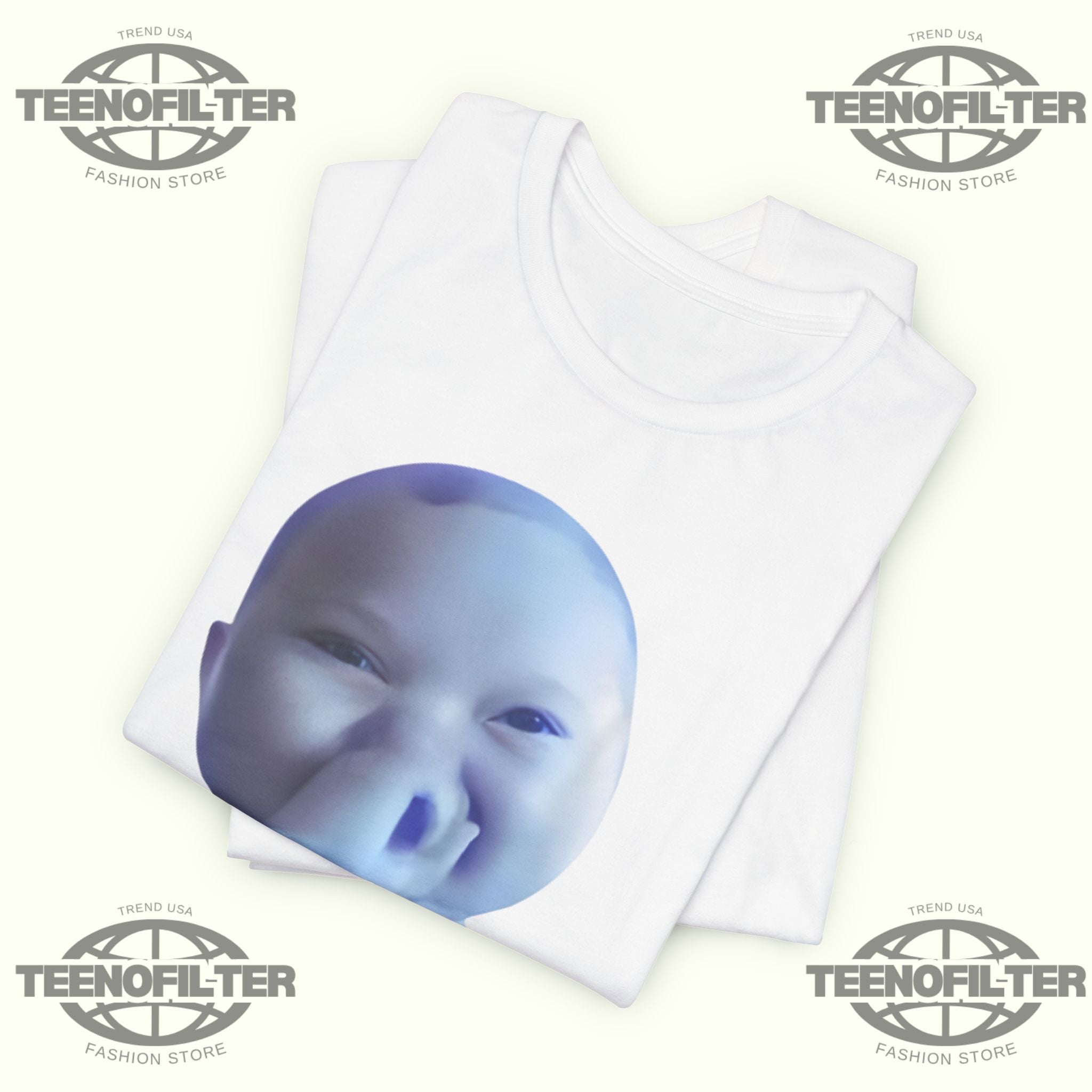 AI Baby Holding Laugh Meme Viral Trend T-Shirt