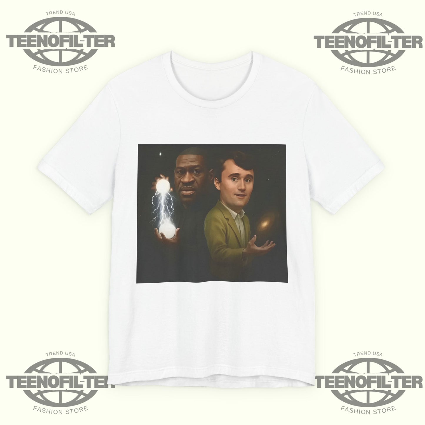 George Floyd And Charlie Kirk Wizard T-Shirt Printify