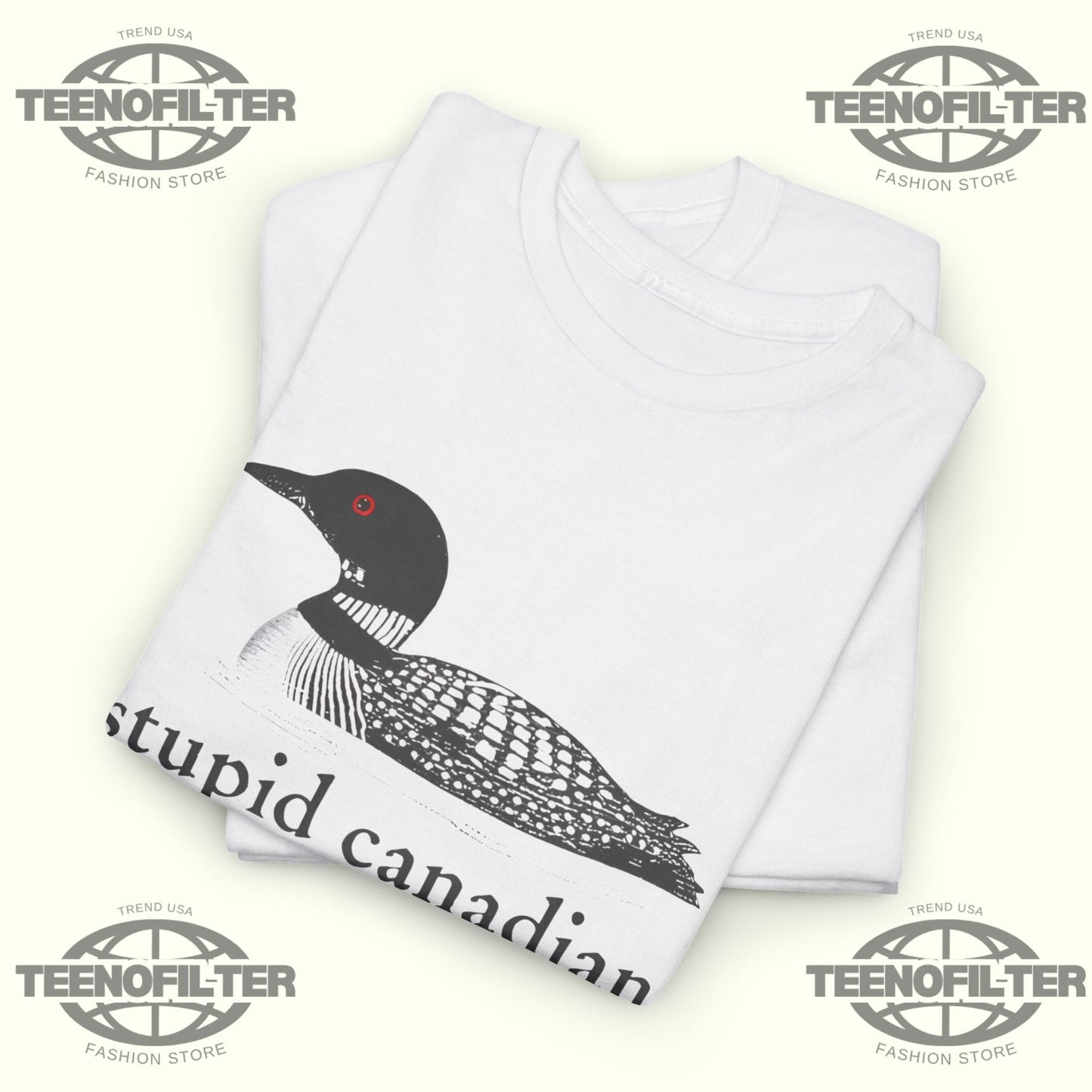 Stu*pid Canadian Wolf Bird Shirt – Hilarious Canadian Wildlife & Hockey Viral Tee Printify