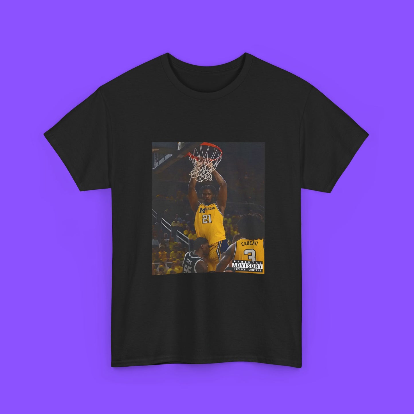 Morez Johnson Jr. Dunk On Carr T-Shirt – Viral Poster Dunk Basketball Graphic Tee Featuring the Iconic In-Game Slam - Tee No Filter