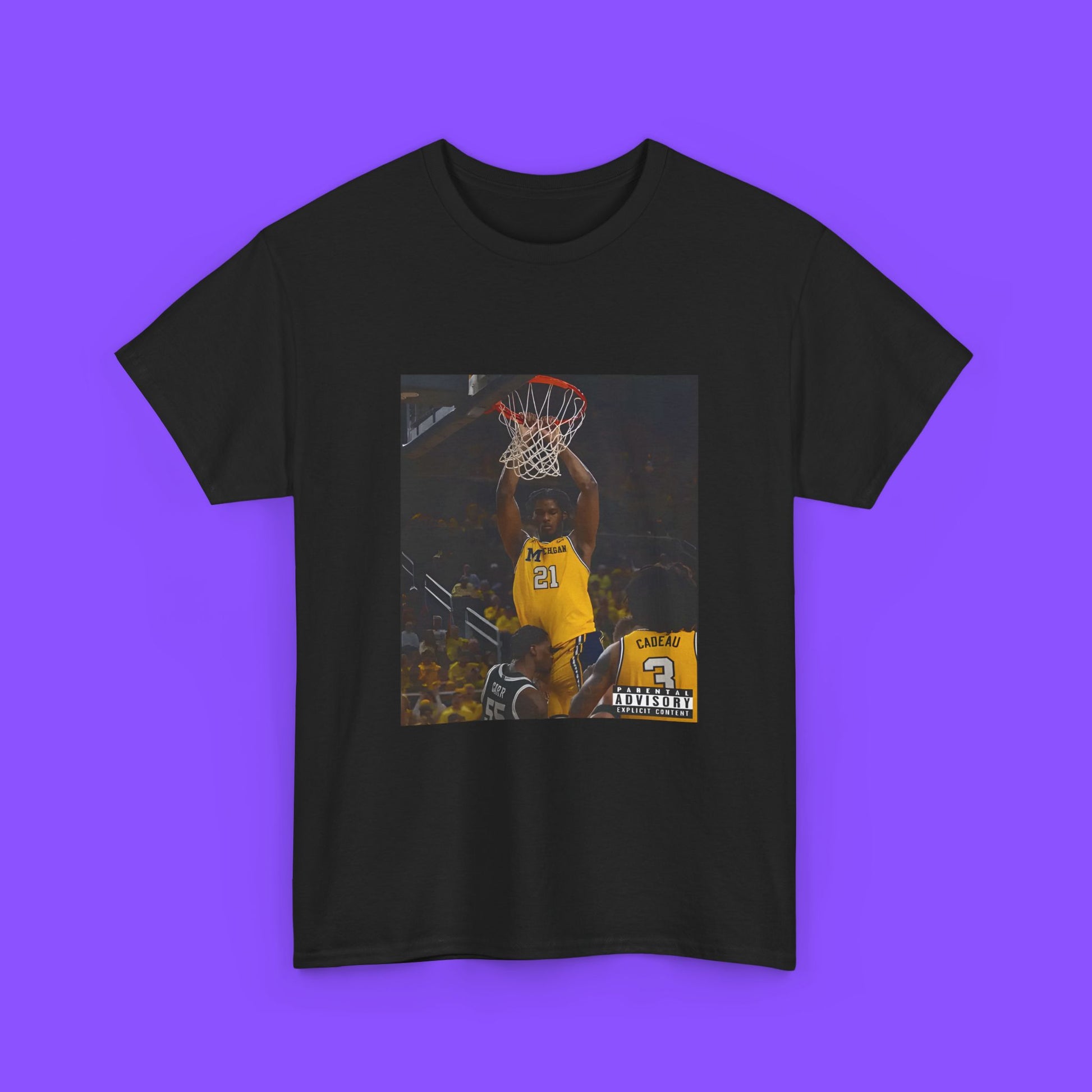 Morez Johnson Jr. Dunk On Carr T-Shirt – Viral Poster Dunk Basketball Graphic Tee Featuring the Iconic In-Game Slam - Tee No Filter