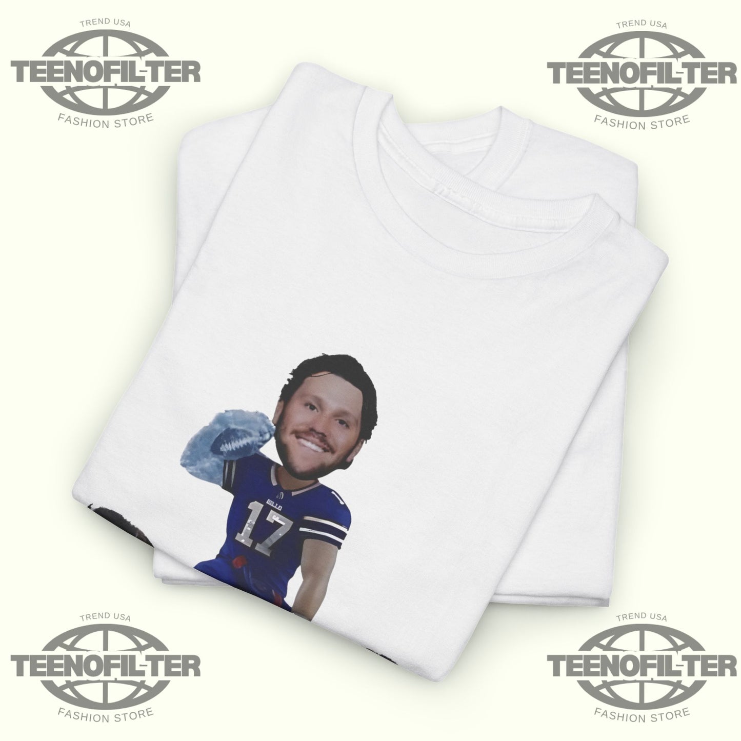 Jack Josh Allen Buffalo Bills Hurdle Over Highmark Stadium Farewell Season caricature T-shirt - Tee No Filter