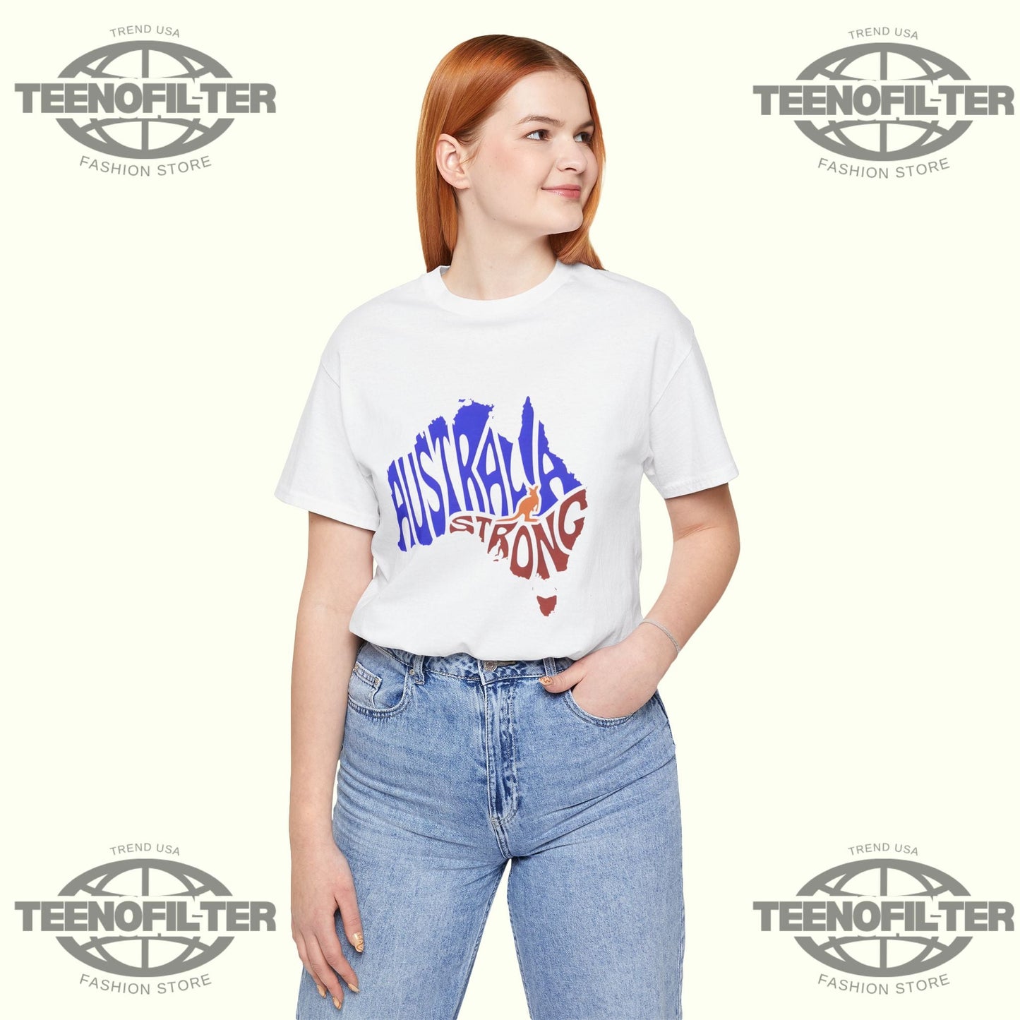 Australia Strong Map T-Shirt Printify