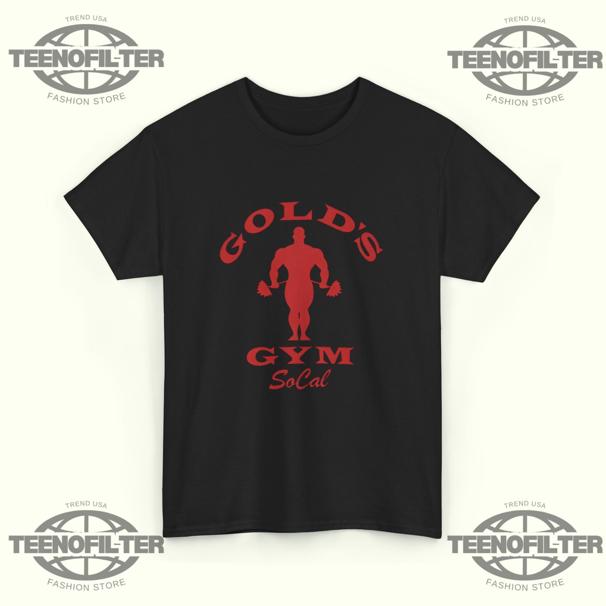 Gold’s Gym SoCal Muscle Era T-Shirt – Golden Age Bodybuilding Power & Classic Southern California Iron Culture - Tee No Filter