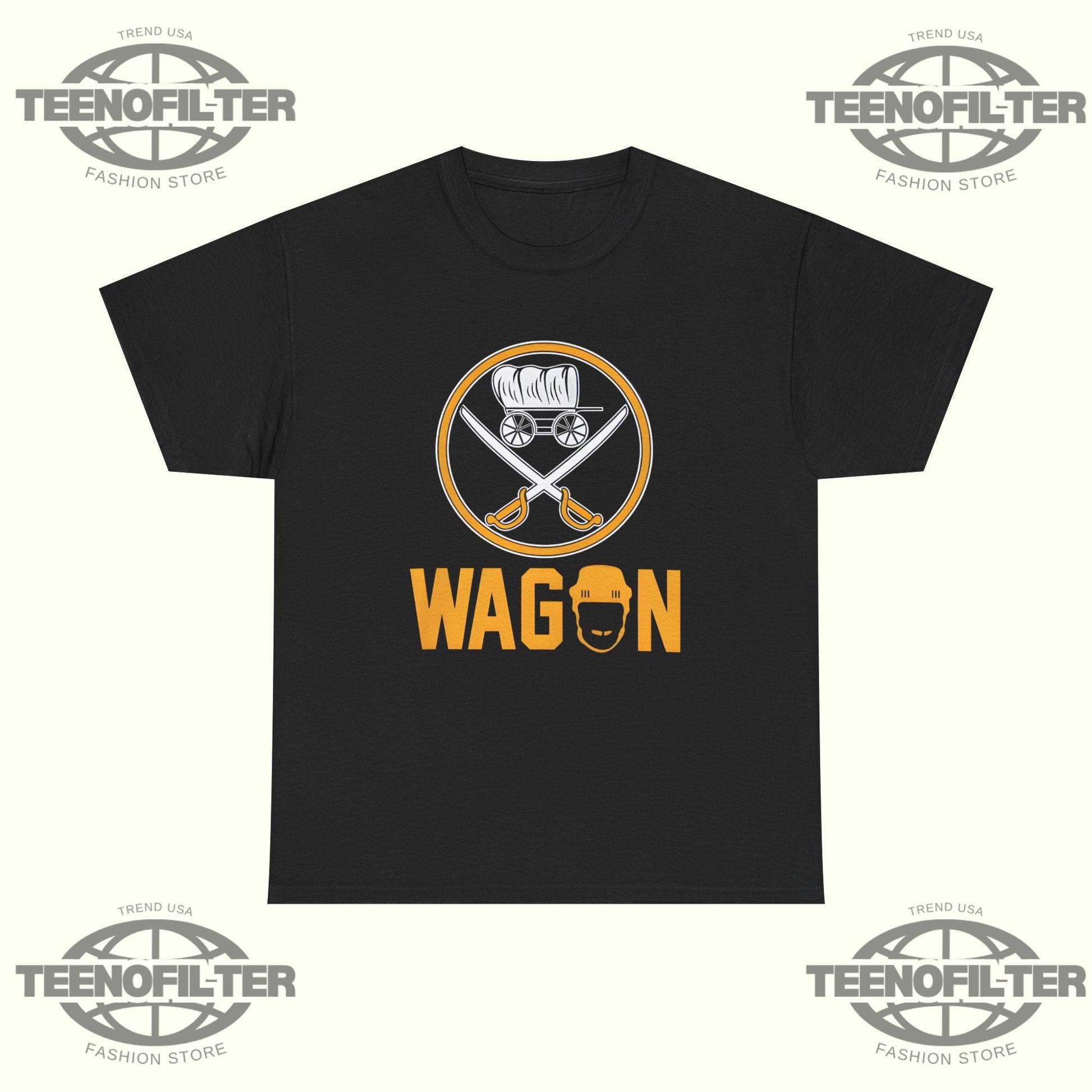 Wagon Buffalo Sabres T-Shirt – Ride the Wagon, Show Your Sabres Pride Printify