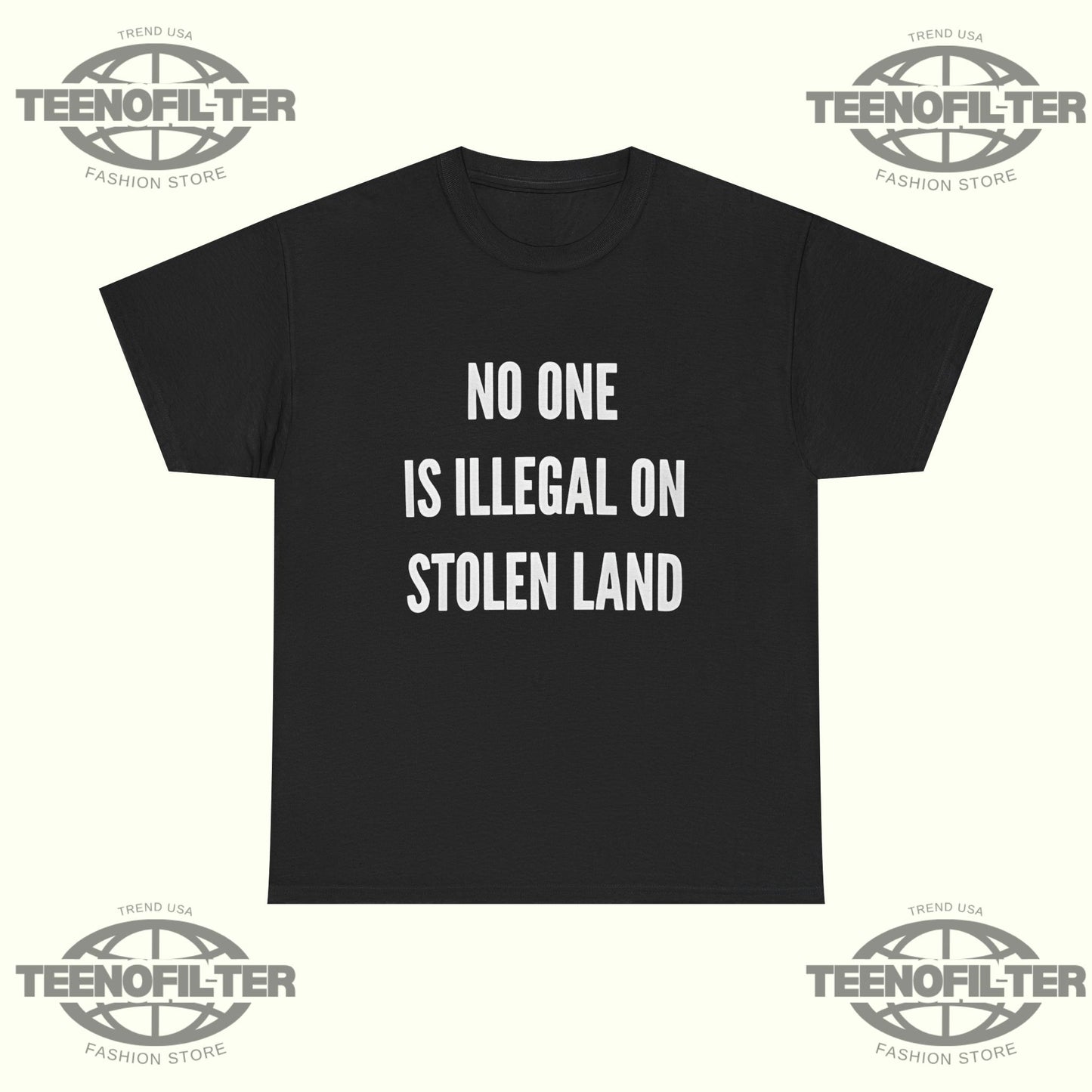 No One is Illegal on Stolen Land Fuck ICE T-Shirt – Tee for Activists & Social Justice Advocates - Tee No Filter