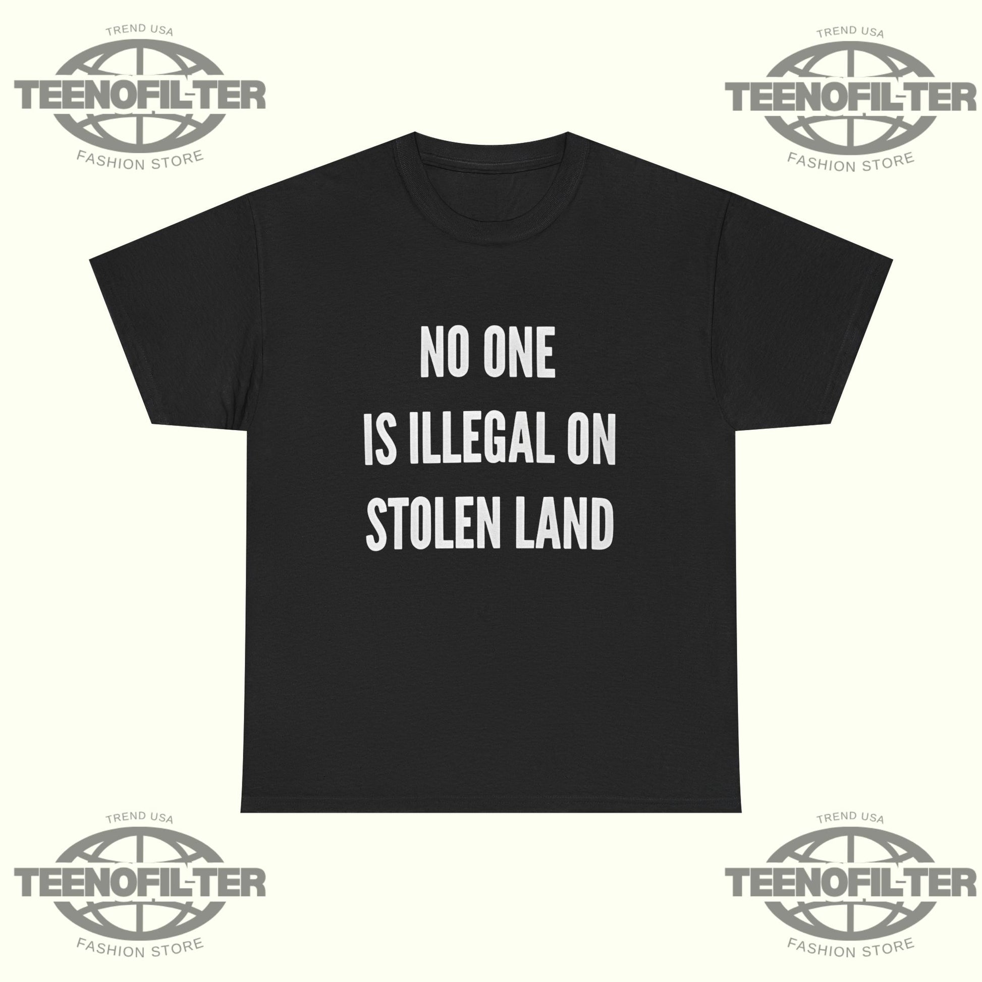 No One is Illegal on Stolen Land Fuck ICE T-Shirt – Tee for Activists & Social Justice Advocates - Tee No Filter