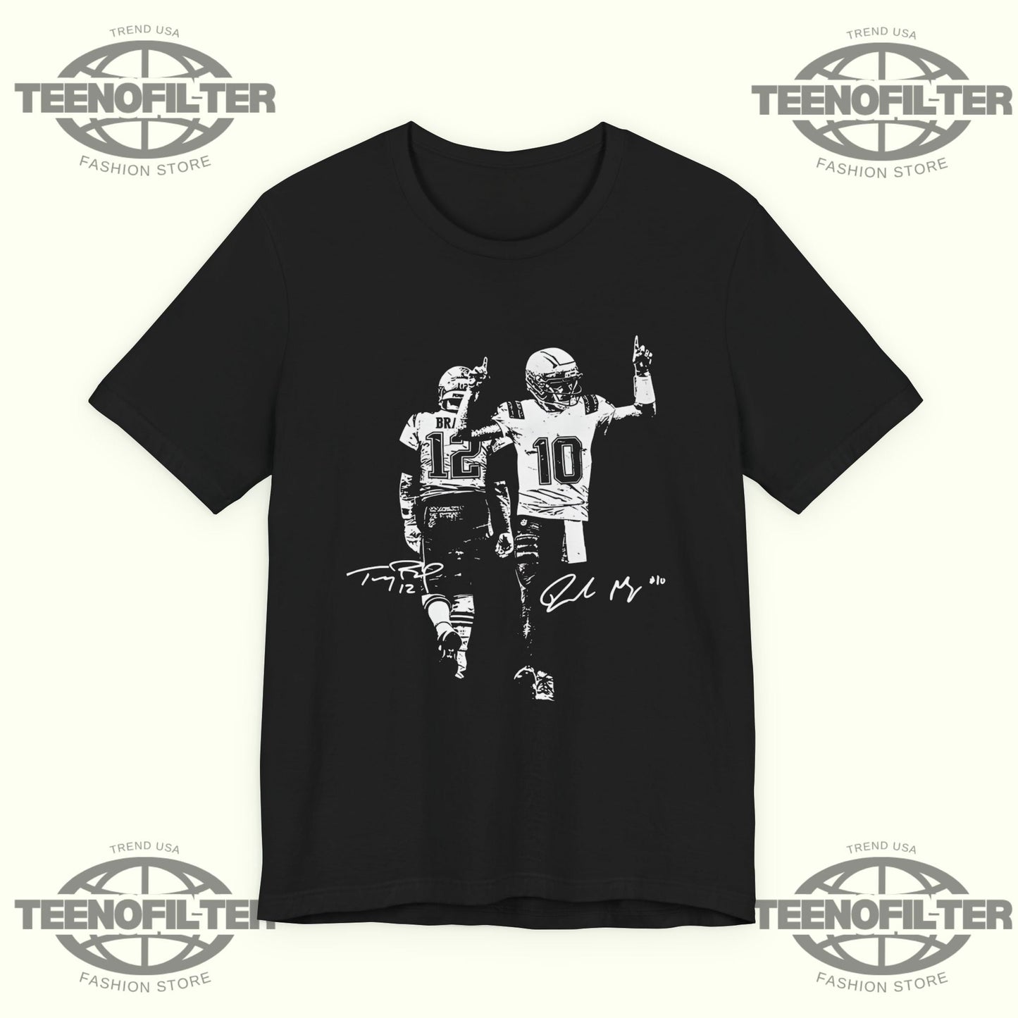 Drake Maye And Tom Signature T-Shirt Printify