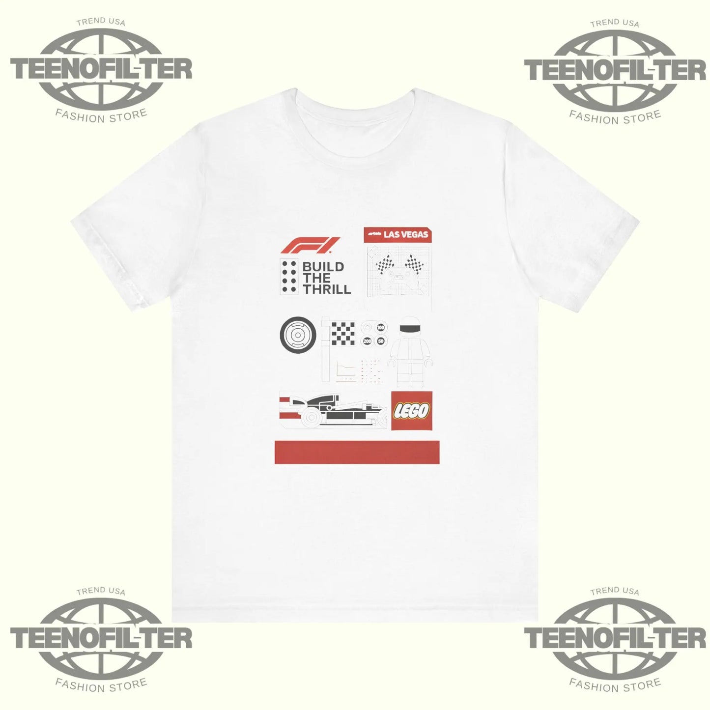 Build The Thrill Las Vegas LEGO T-Shirt Printify