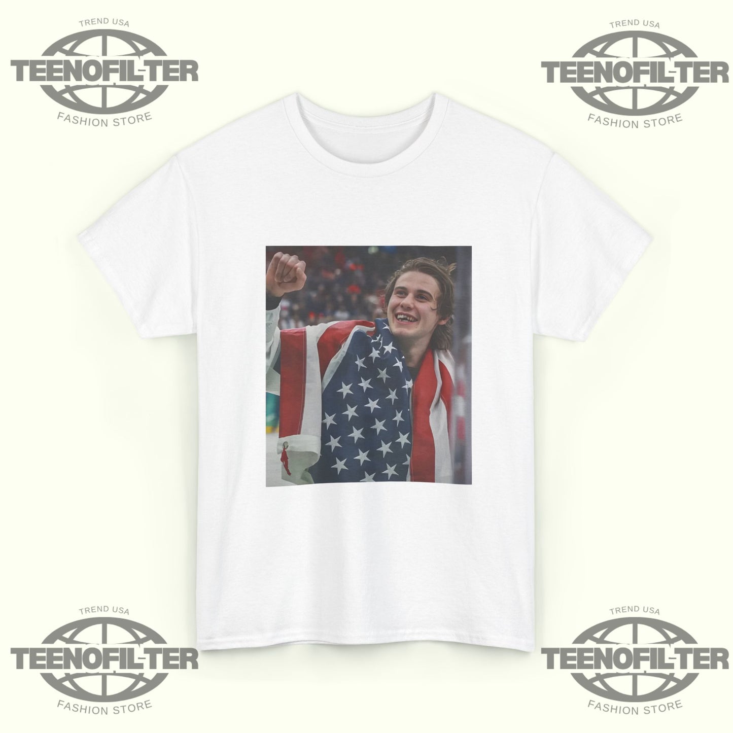 Jack Hughes OT Winner Teeth T-Shirt – 2026 Winter Olympics Milano Cortina Tribute - Tee No Filter