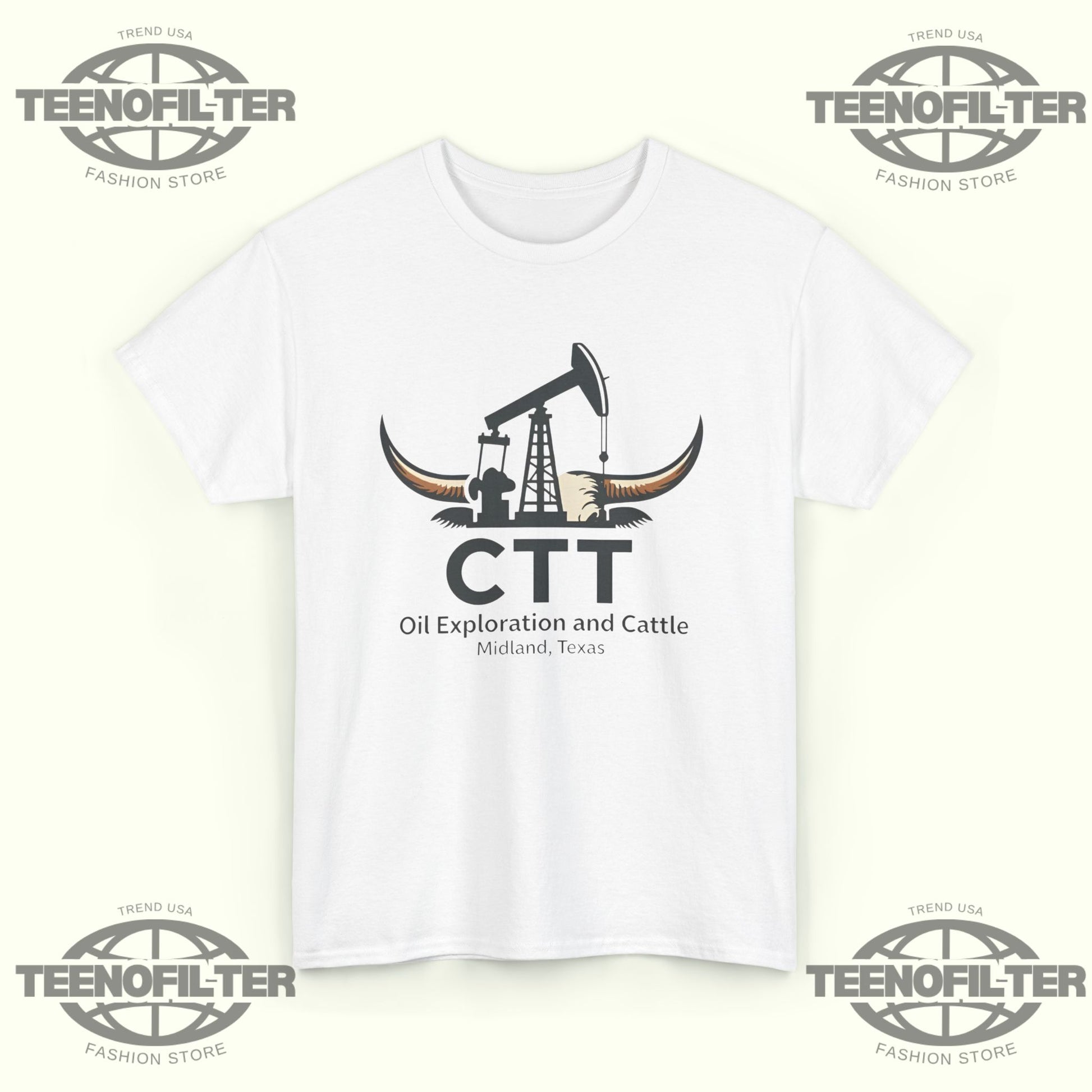 Ctt Oil Exploration and Cattle Midland Texas T-Shirt - Tee No Filter