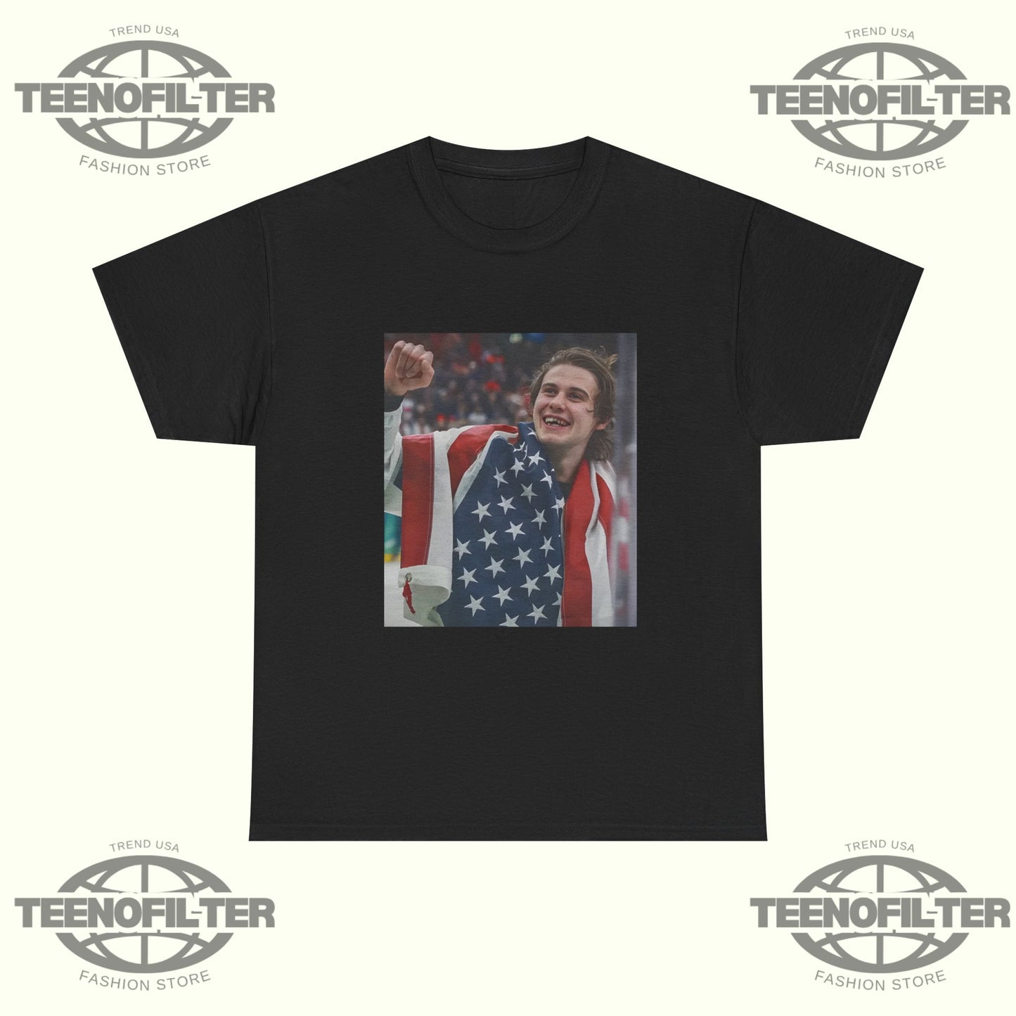Jack Hughes OT Winner Teeth T-Shirt – 2026 Winter Olympics Milano Cortina Tribute - Tee No Filter