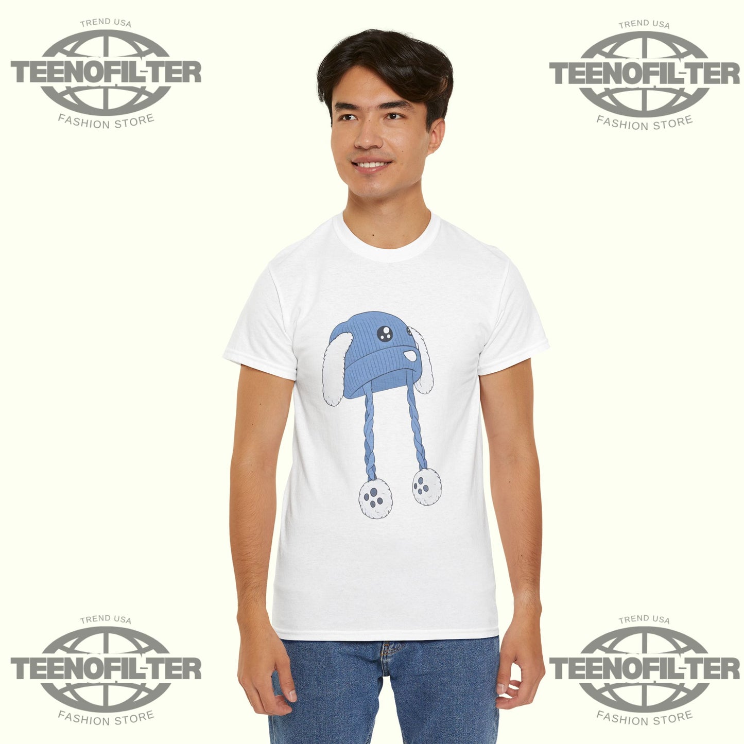 Anti Ice Chinga La Migra Blue Bunny Hat T-Shirt - Tee No Filter