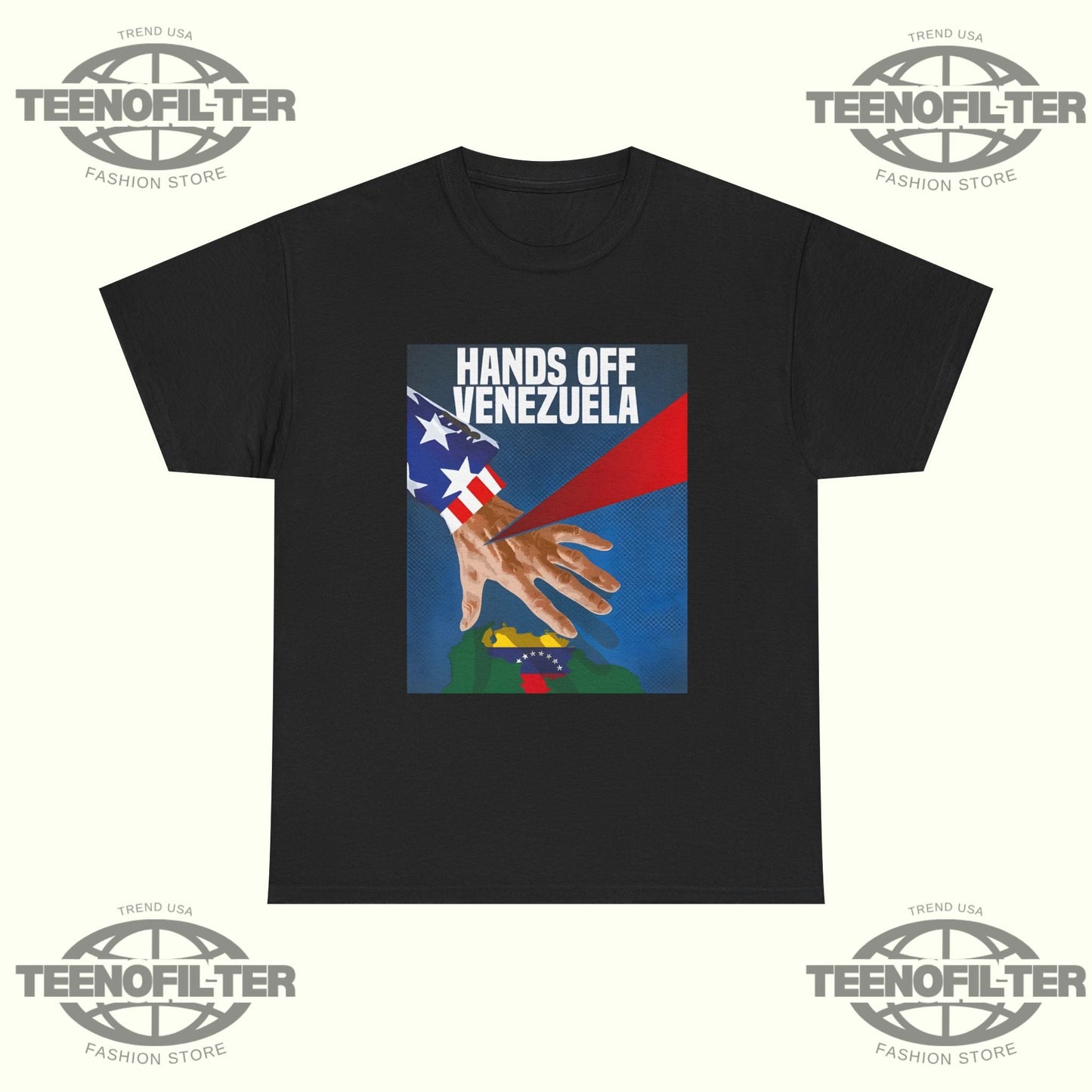 Hands Off Venezuela! Down With U.S. Imperialism T-Shirt Printify